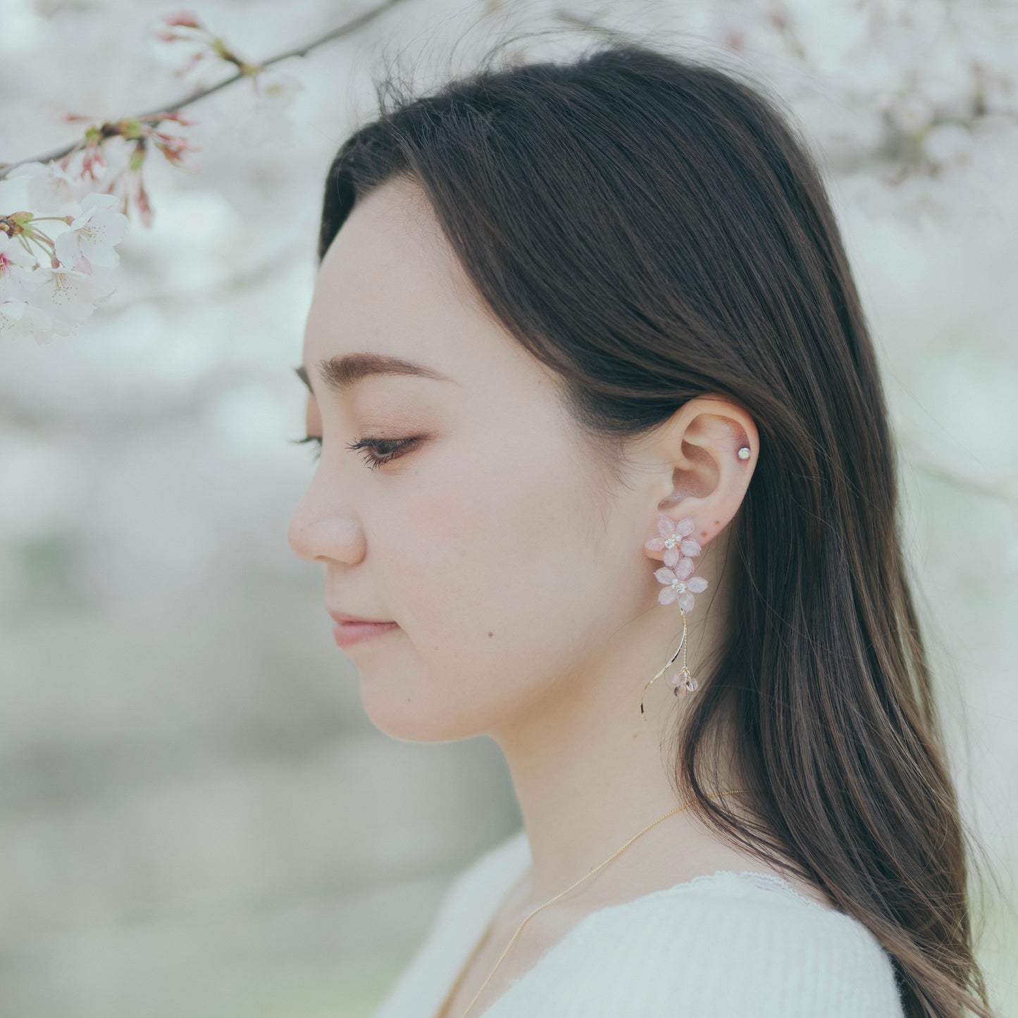 Real "Someiyoshino" Sakura Earring - No.1    #S002