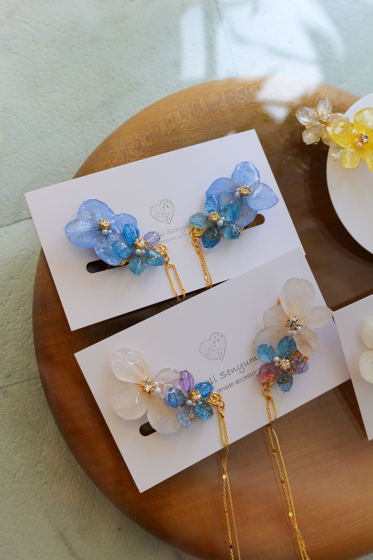 Hydrangea Flying Butterfly No.32 - Clip-on(イヤリング)
