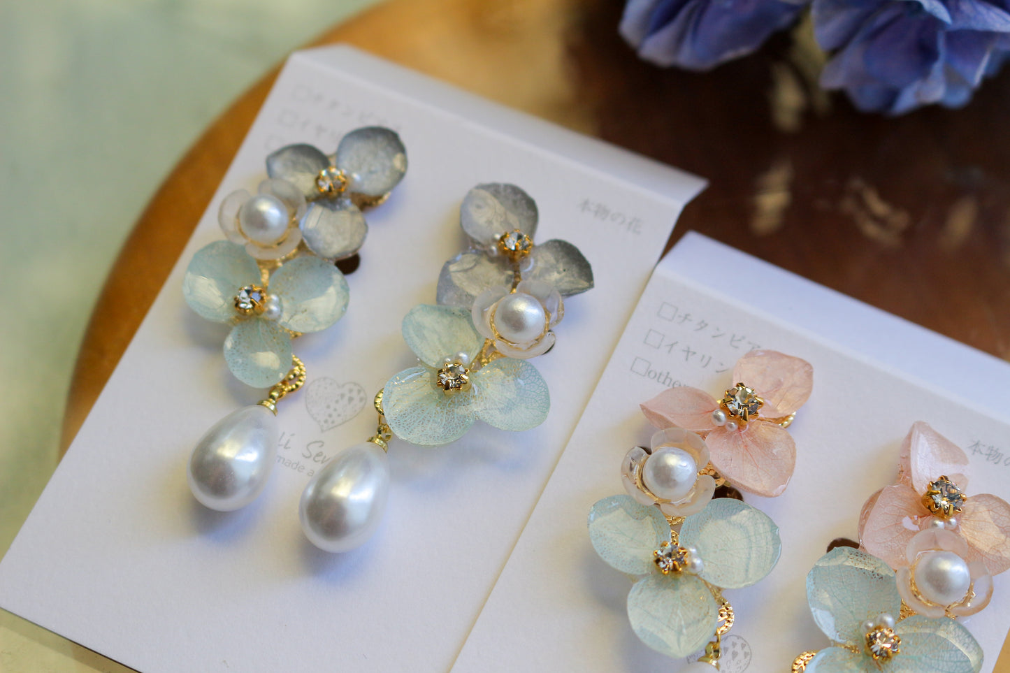 Hydrangea Path Earrings No.1 イヤリング Clip-on