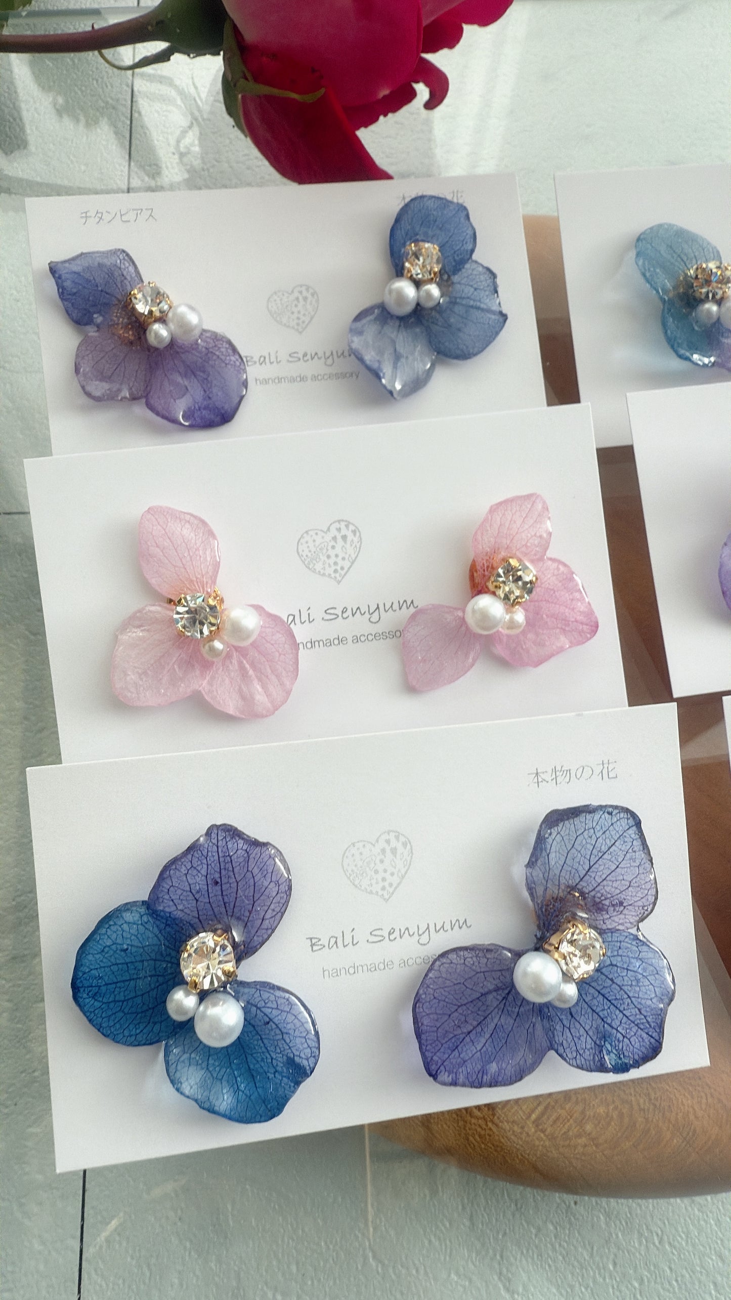 Hydrangea Wing No.112- Titanium Pierce(ピアス)