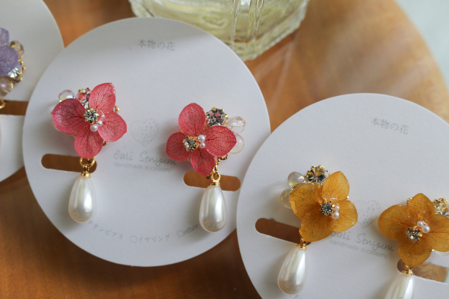 Hydrangea Elegant No.2 - Clip-on イヤリング