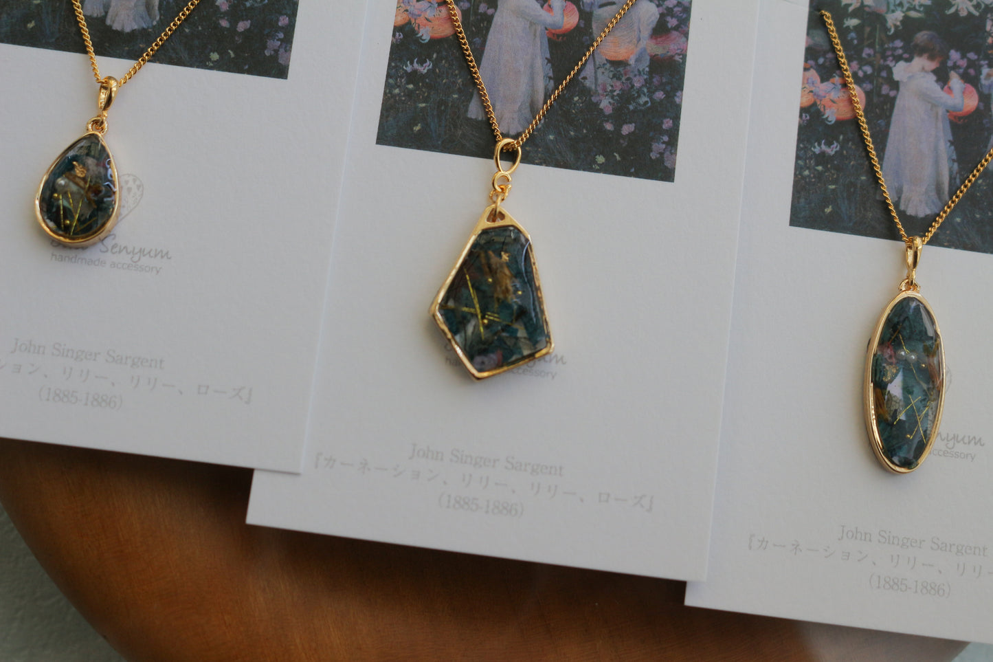 Sargent Inspired Necklace - カーネーション 、リリー、リリー、ローズ