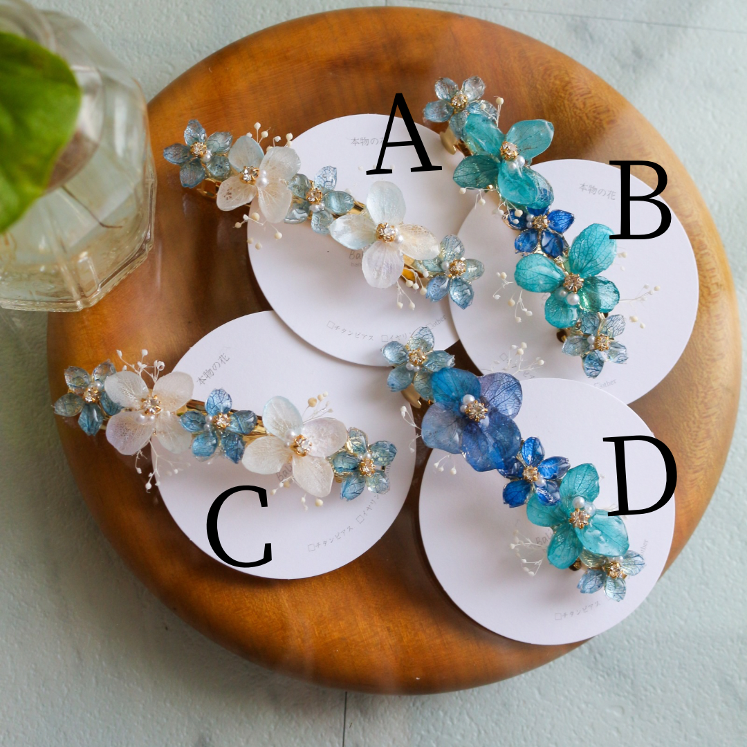 Hydrangea Hair Barrette No.38