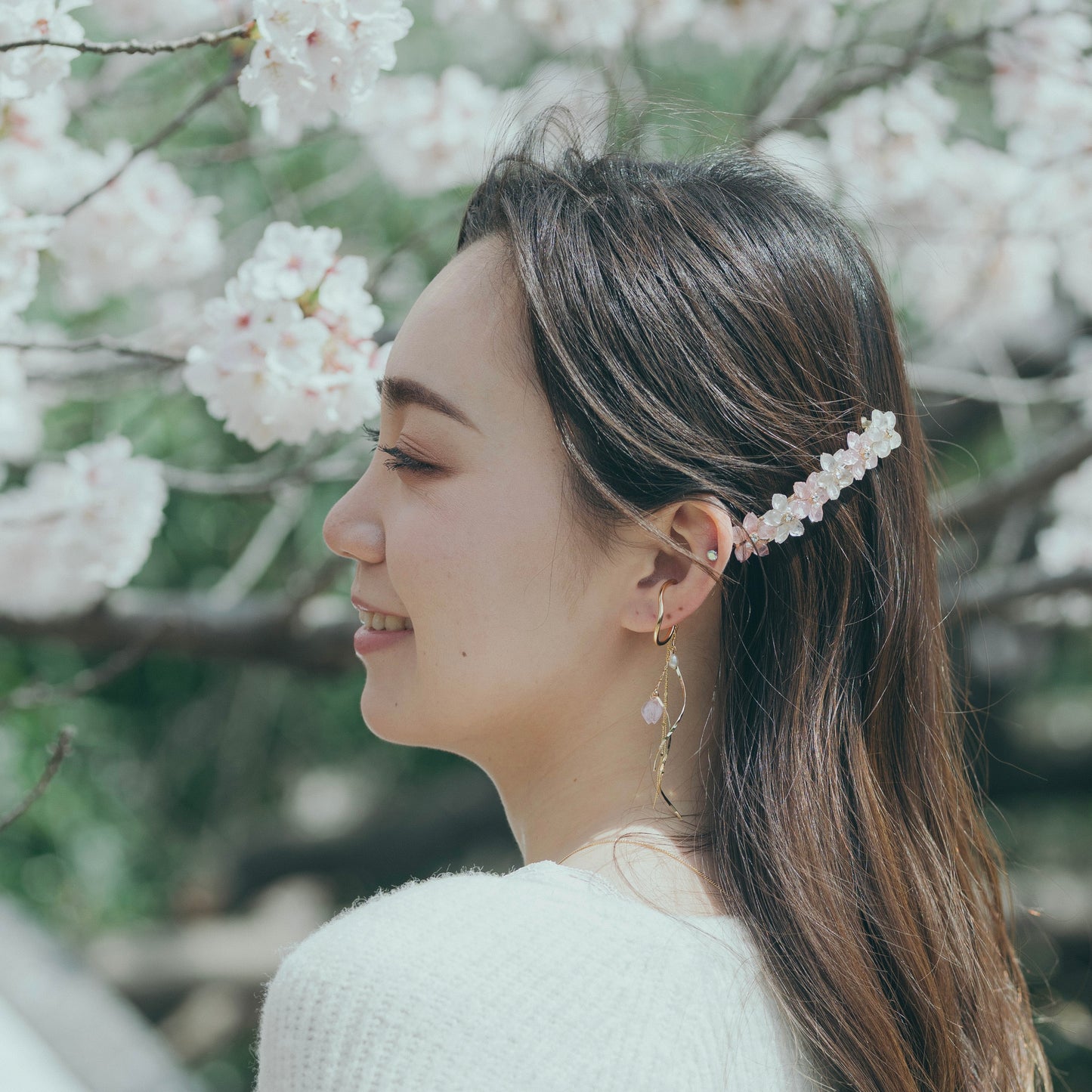 Six Someiyoshino Sakura Hair Barrette #S038