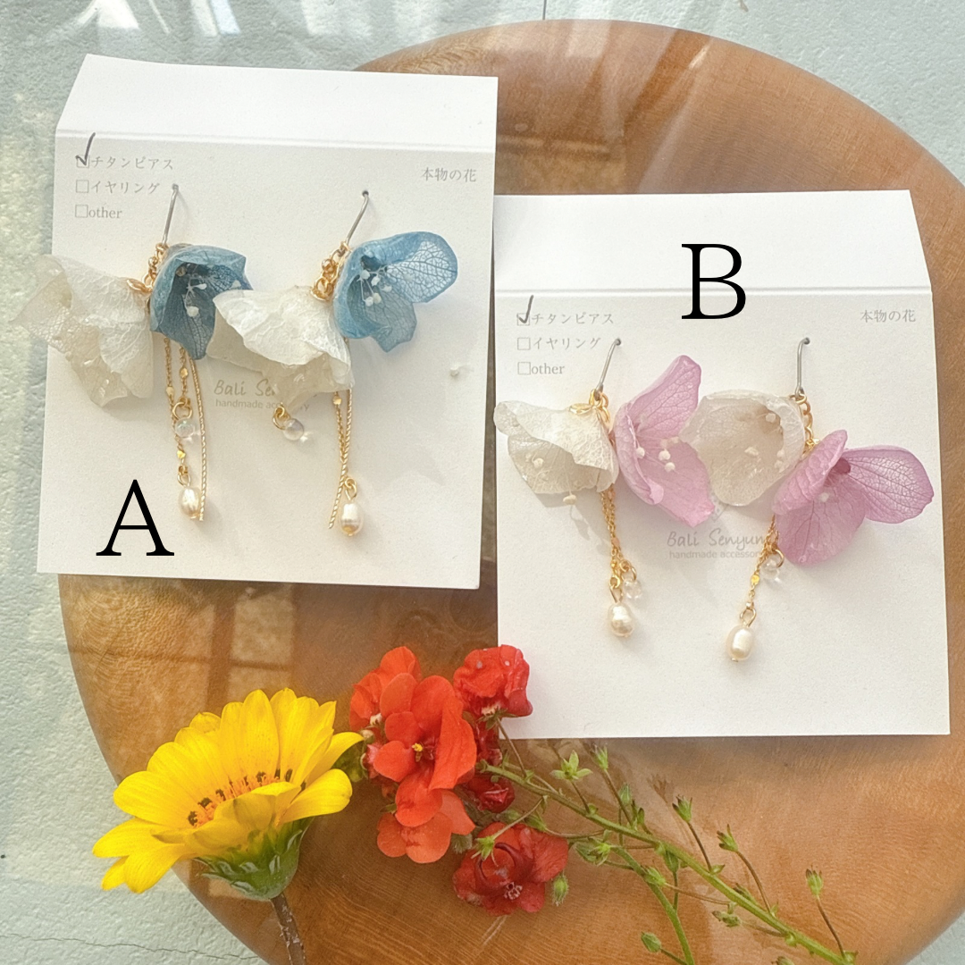 SUZUYOME2 Original Flower Earrings - No.7