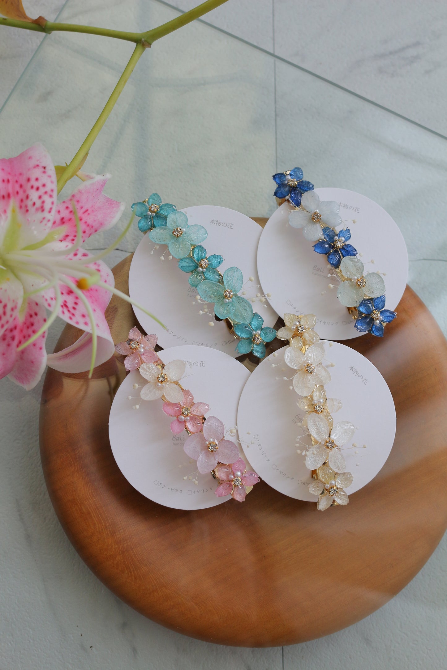 Hydrangea Hair Barrette No.35