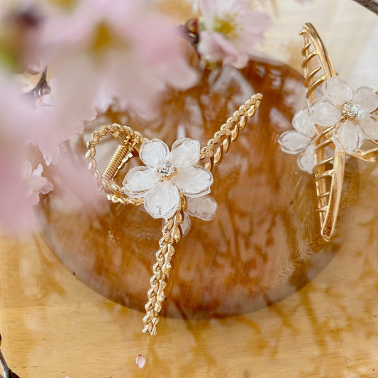 Someiyoshino Sakura Hair Clip - White Big