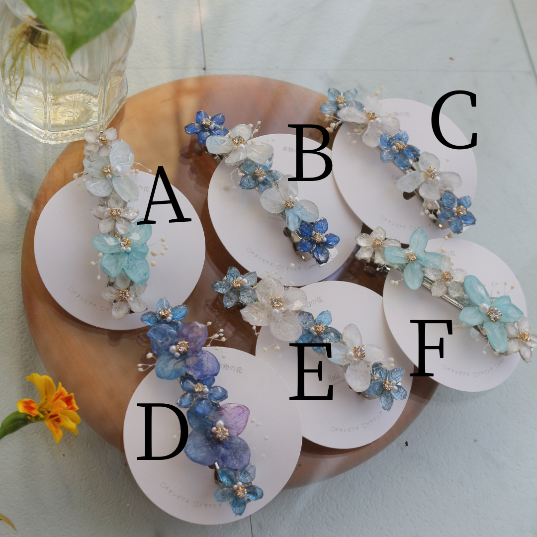 Hydrangea Hair Barrette No.39