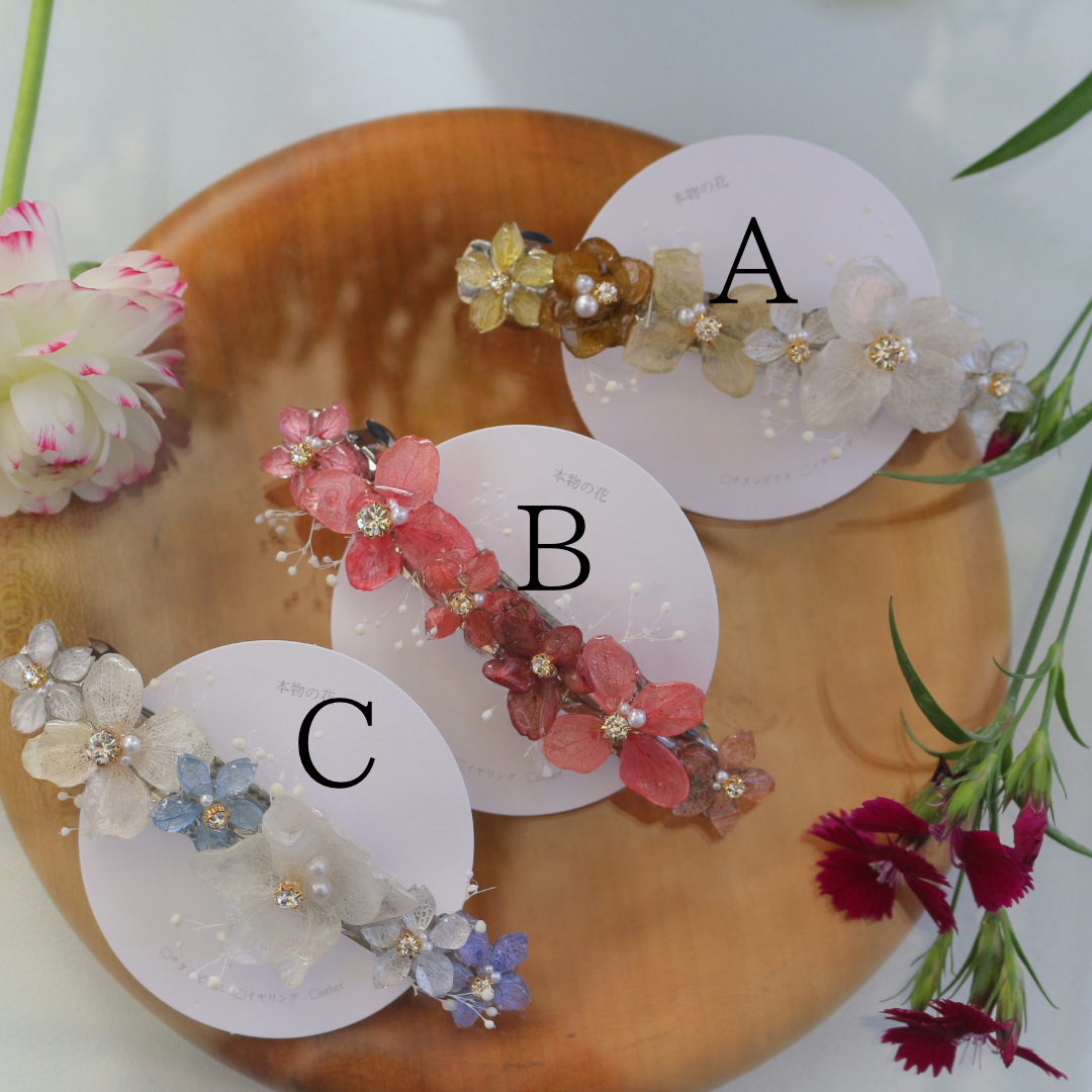 Hydrangea Hair Barrette No.12
