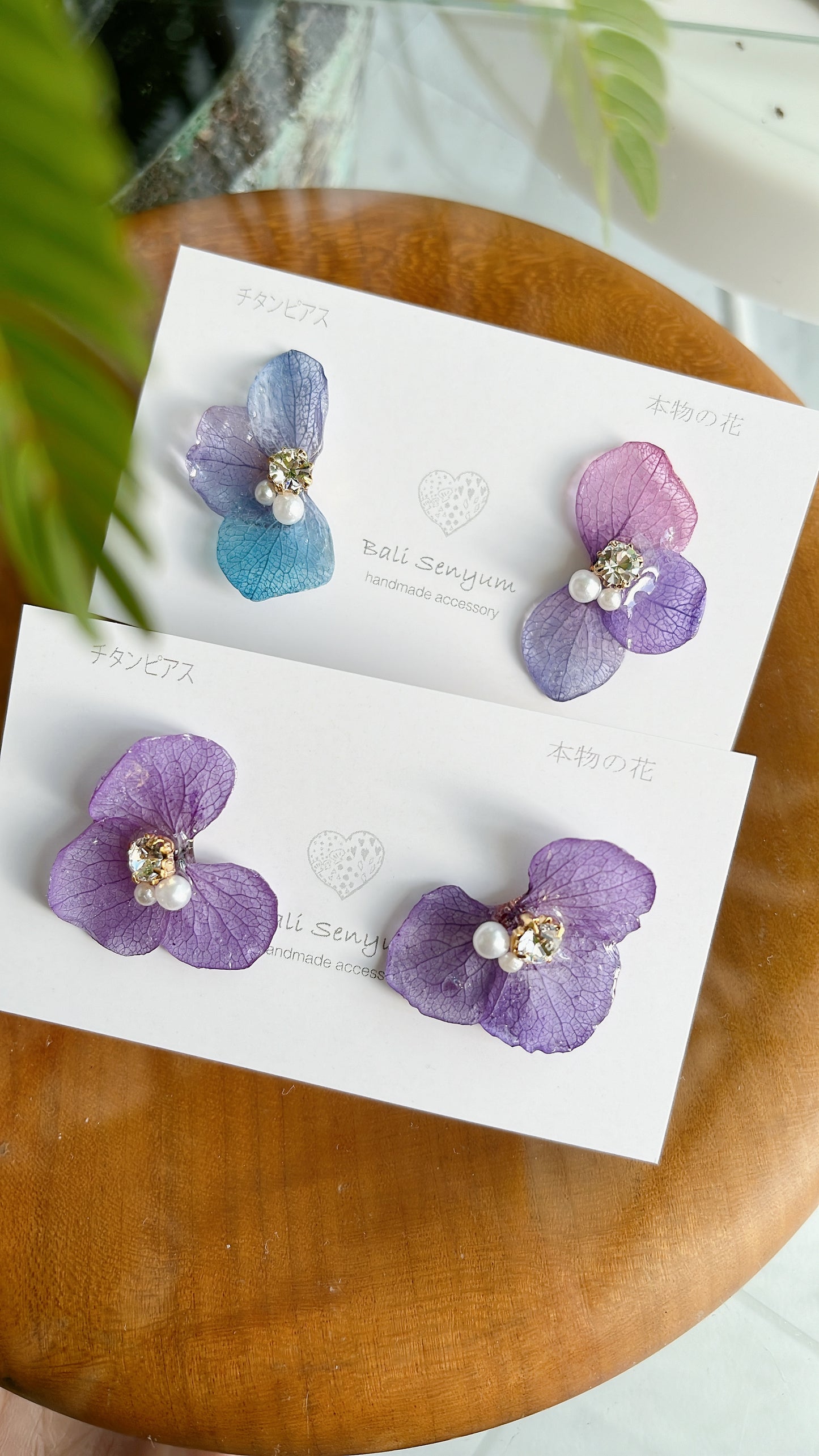 Gradation Hydrangea Wing No.80 - Titanium Pierce(ピアス)