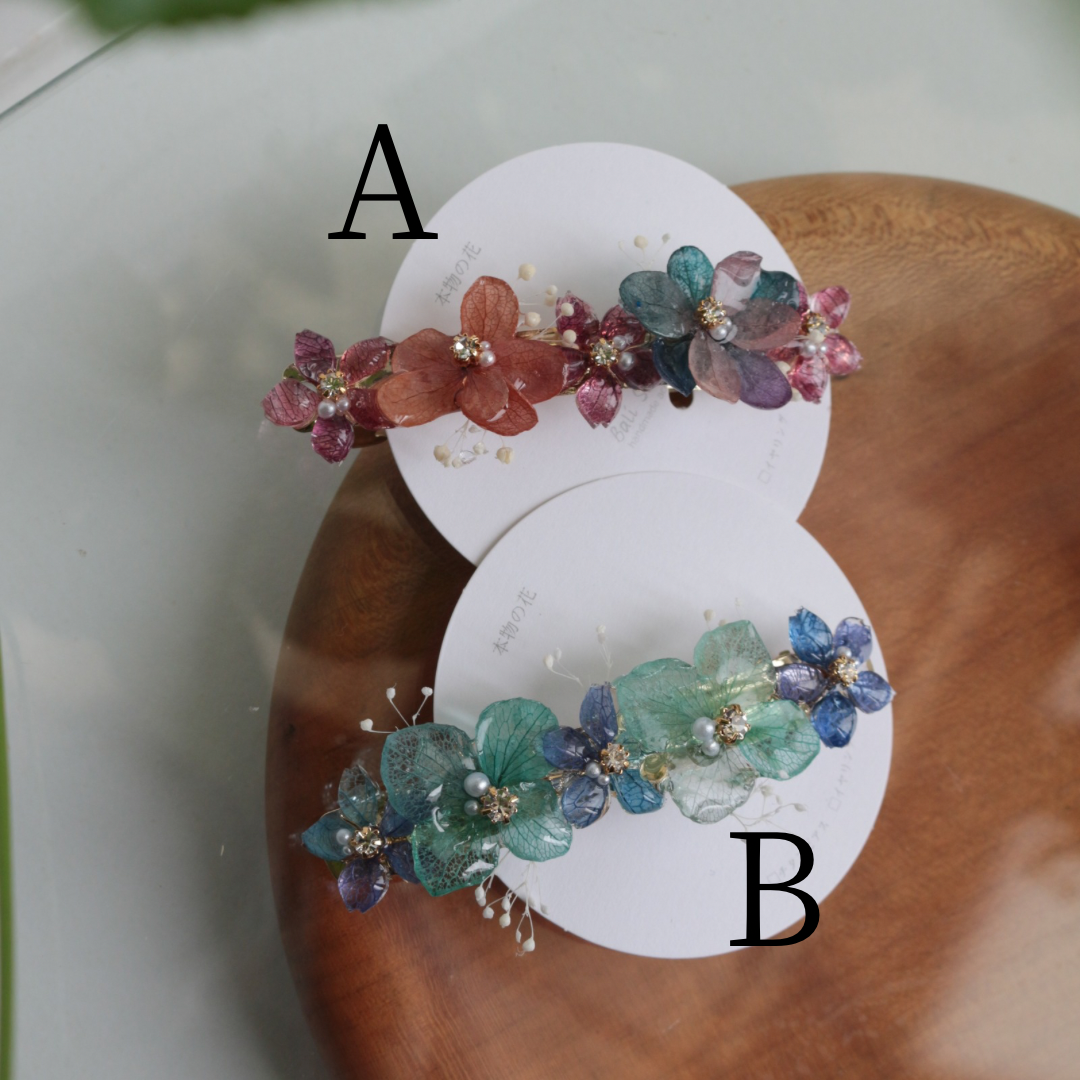 Hydrangea Hair Barrette No.42