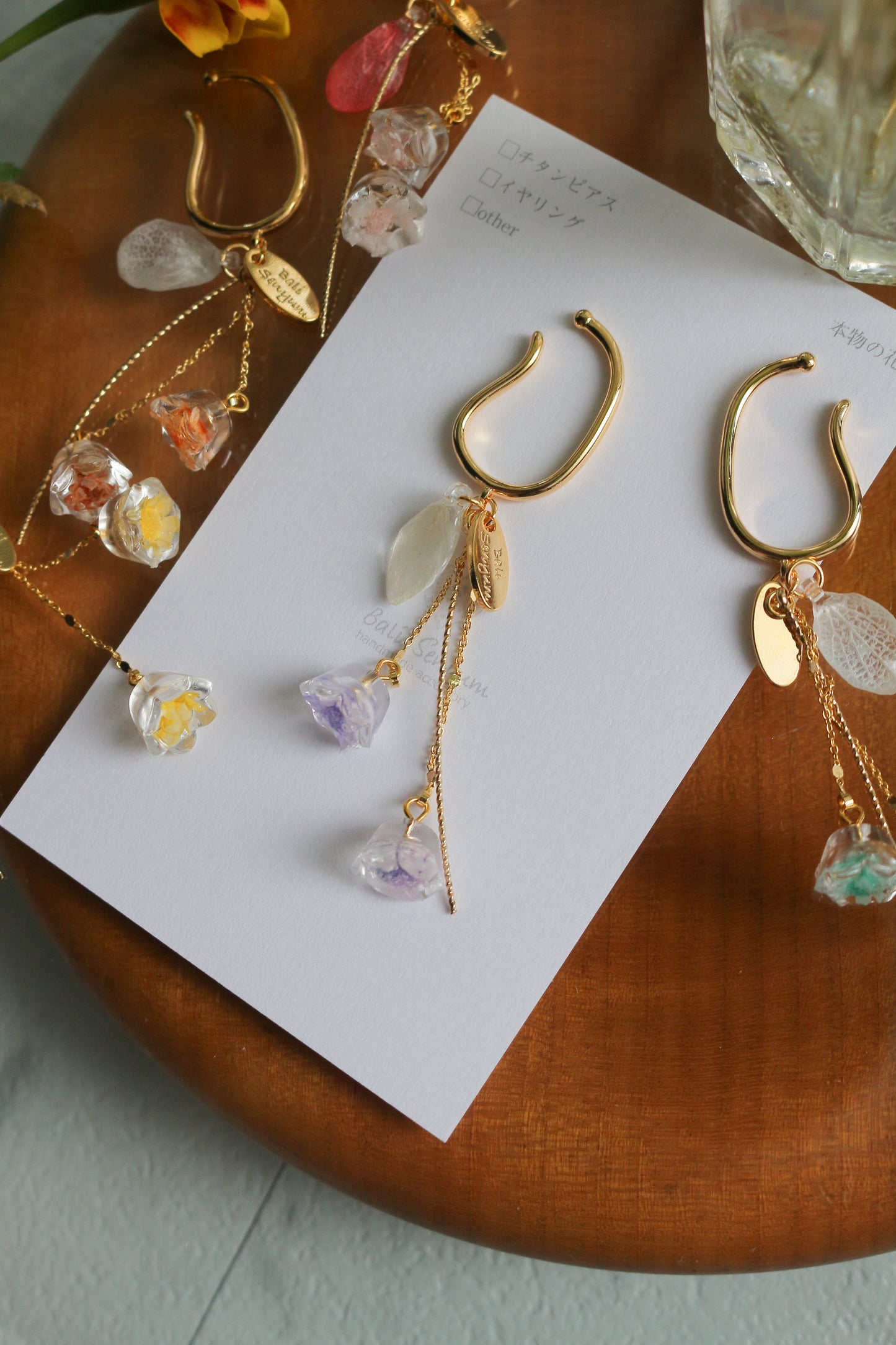 Floral Ear-cuff - 残暑の風