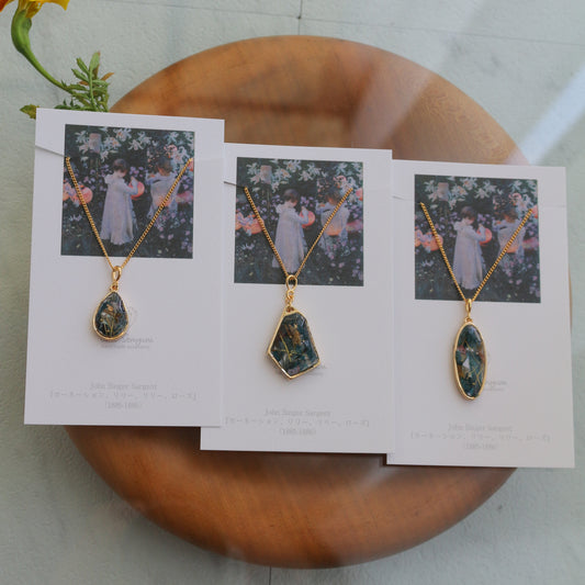 Sargent Inspired Necklace - カーネーション 、リリー、リリー、ローズ