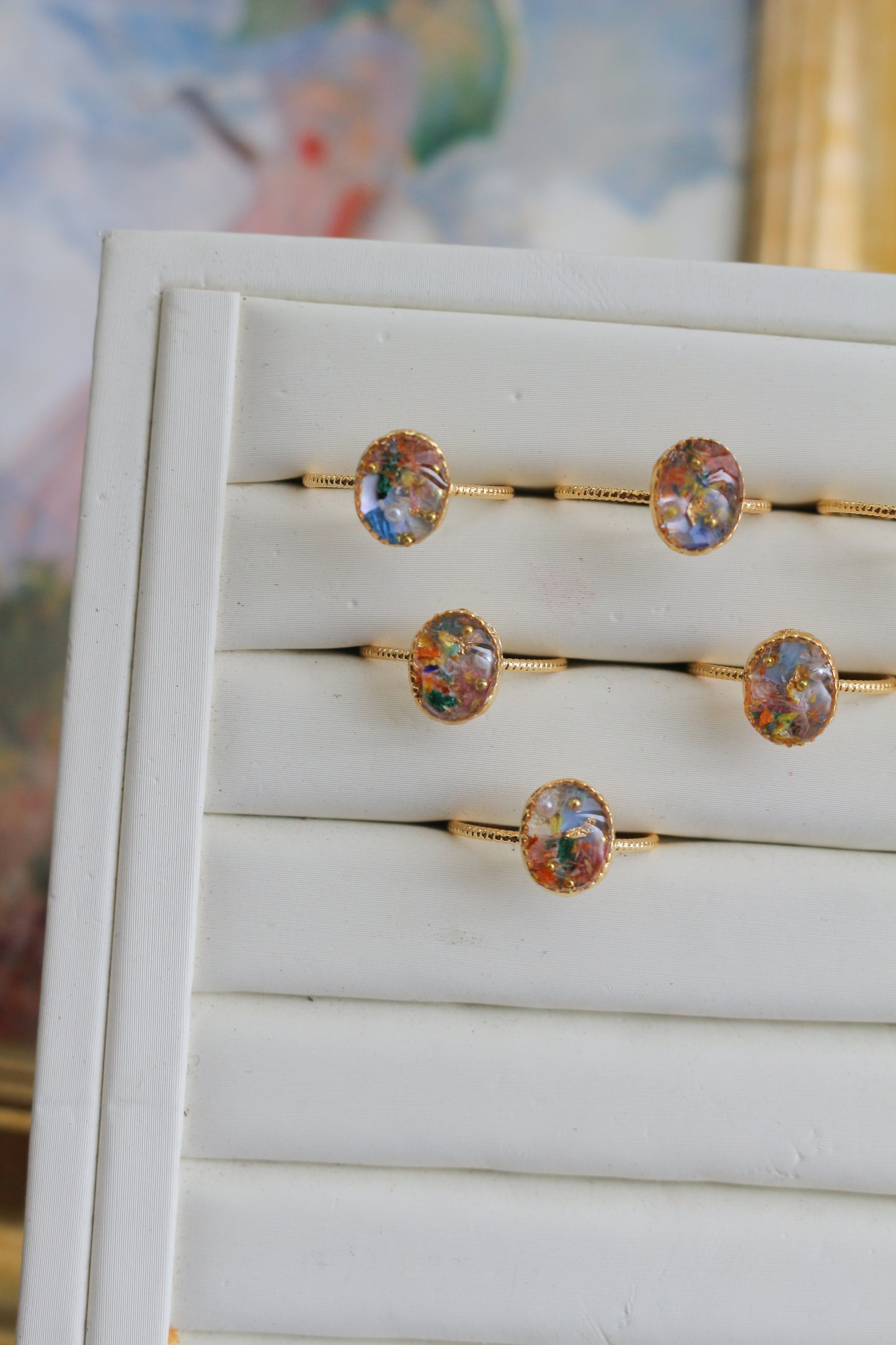 Monet Woman with a Parasol Inspired Ring No.1 -散歩 日傘をさす女性