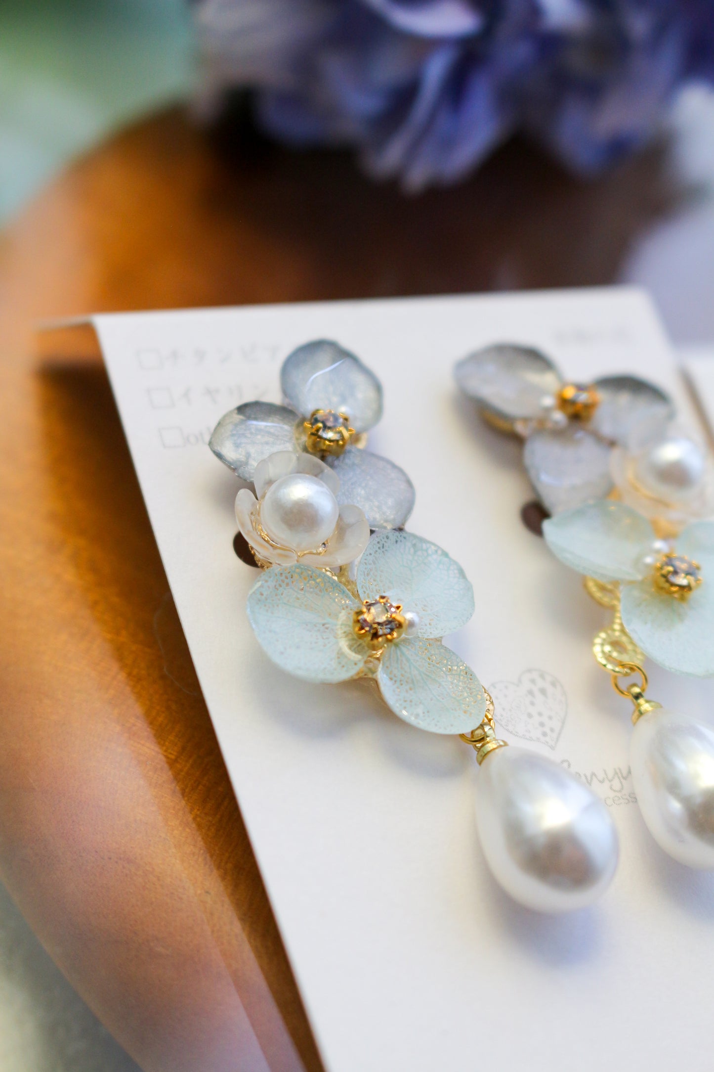 Hydrangea Path Earrings No.1 イヤリング Clip-on