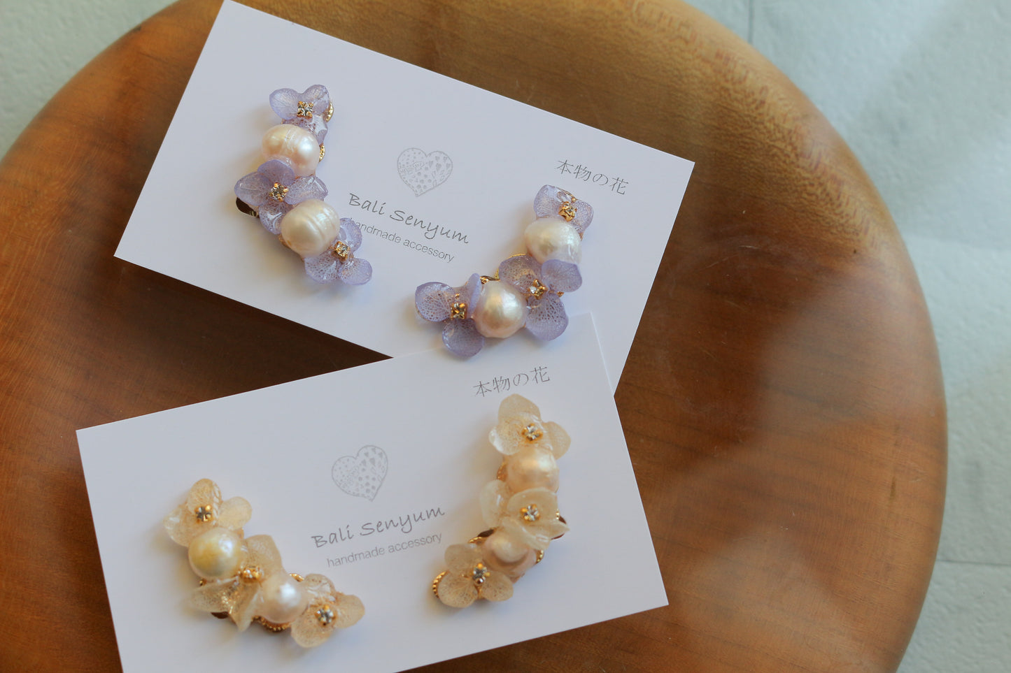 Hanayome Earrings with Pearl - 8 colors
