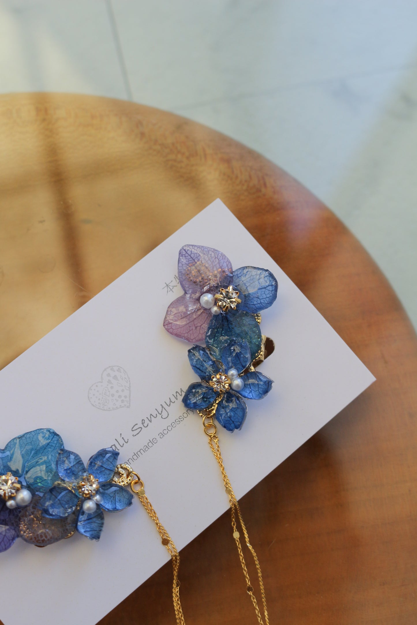 Hydrangea Flying Butterfly No.36 - Clip-on(イヤリング)