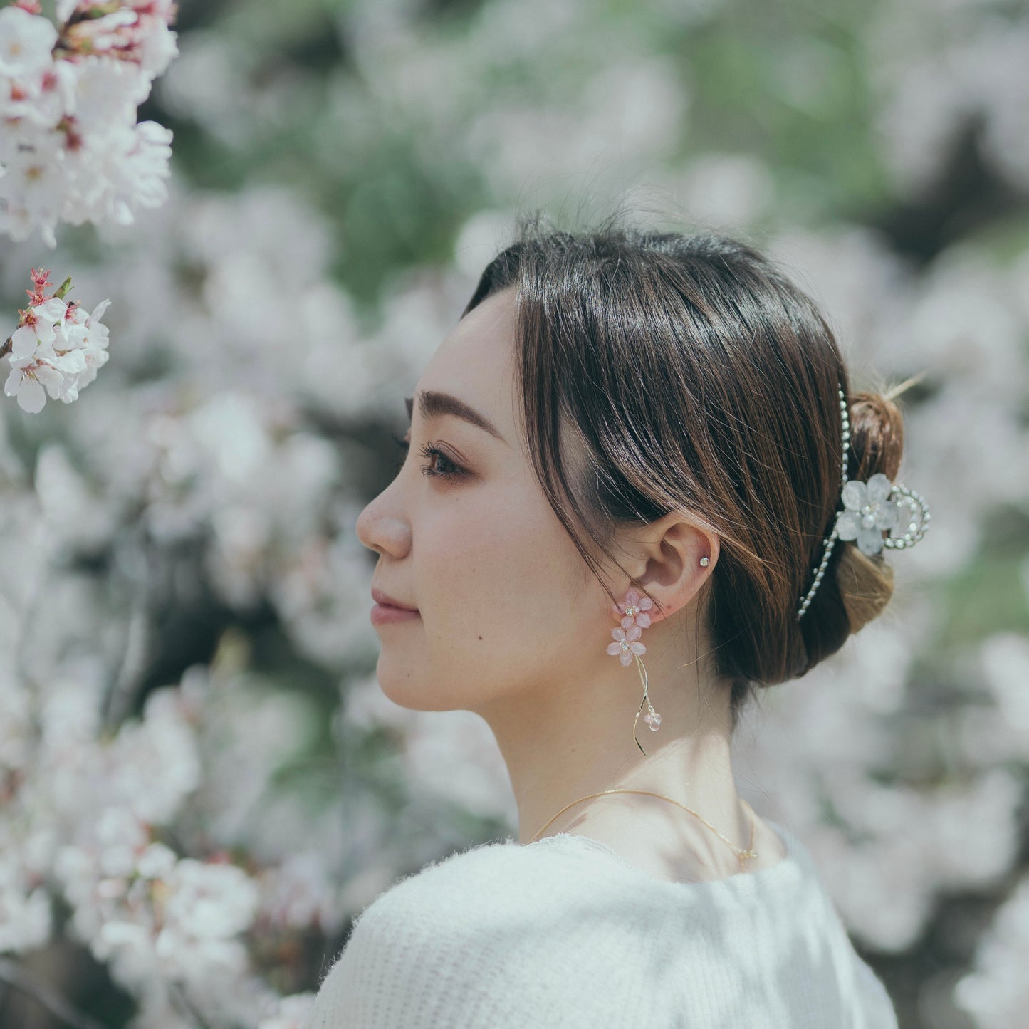 Real "Someiyoshino" Sakura Earring - No.1    #S002