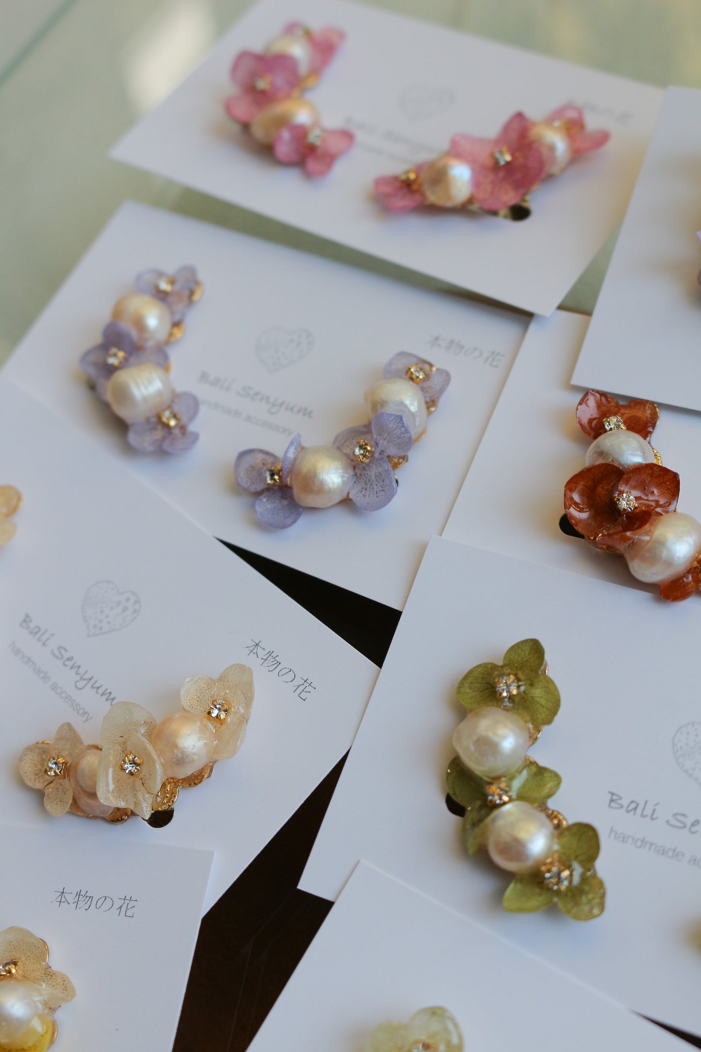Hanayome Earrings with Pearl - 8 colors