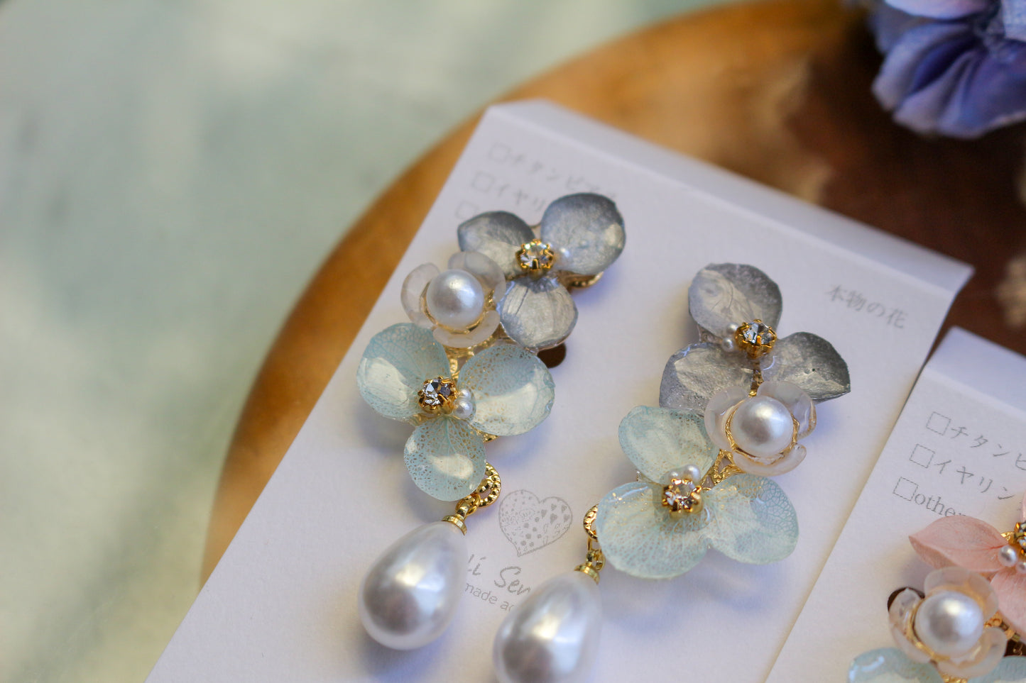Hydrangea Path Earrings No.1 イヤリング Clip-on