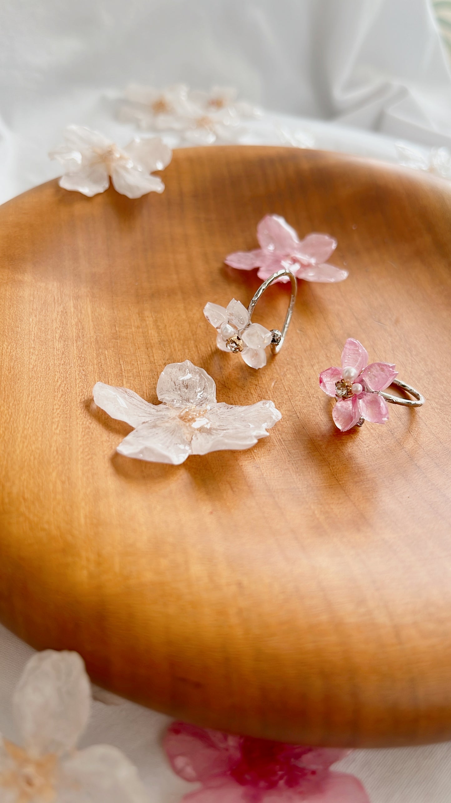 Someiyoshino Sakura Ring Silver Color #S034