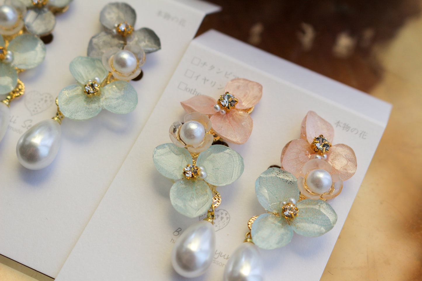 Hydrangea Path Earrings No.1 イヤリング Clip-on