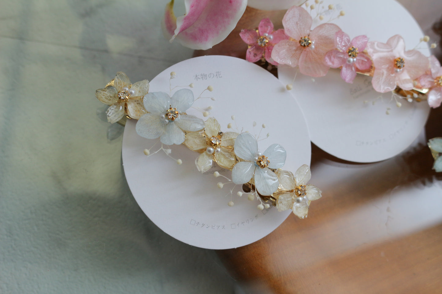 Hydrangea Hair Barrette No.36