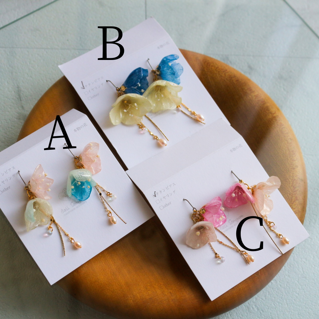 SUZUYOME2 Original Flower Earrings - No.10