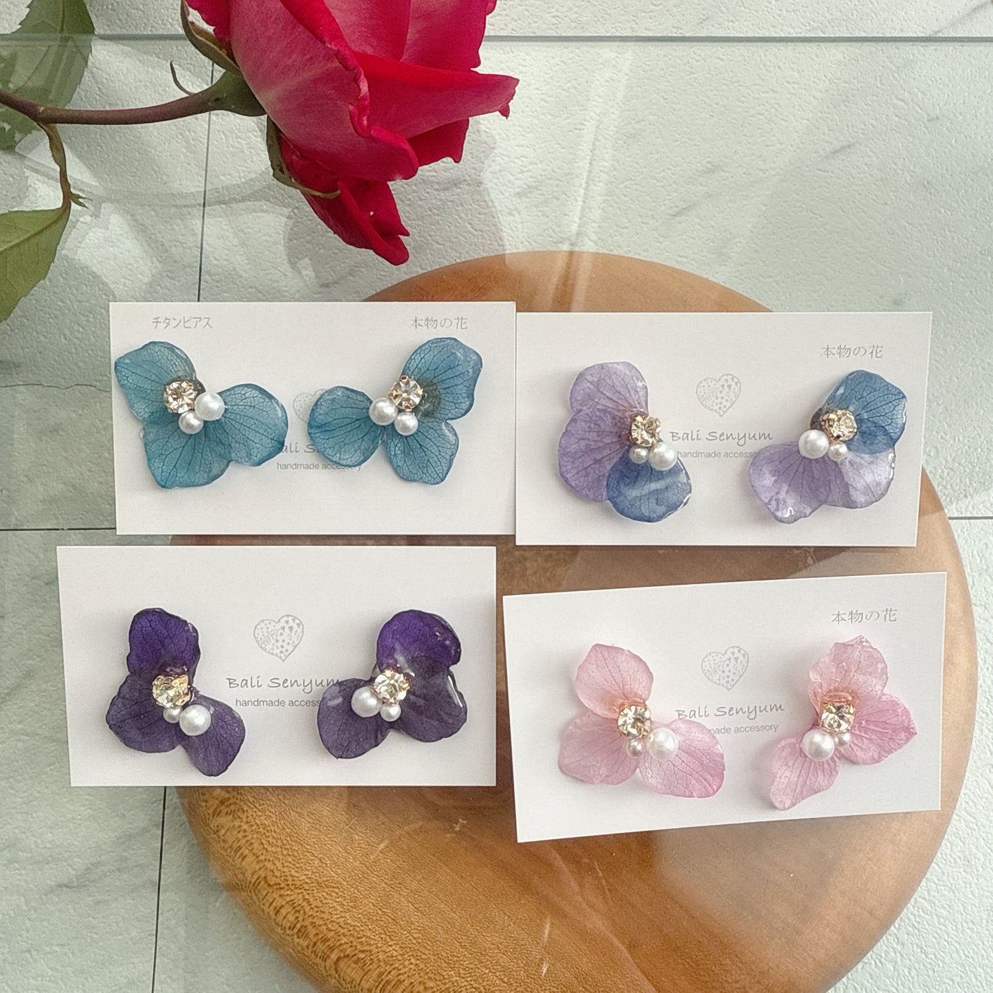 Hydrangea Wing No.113- Titanium Pierce(ピアス)