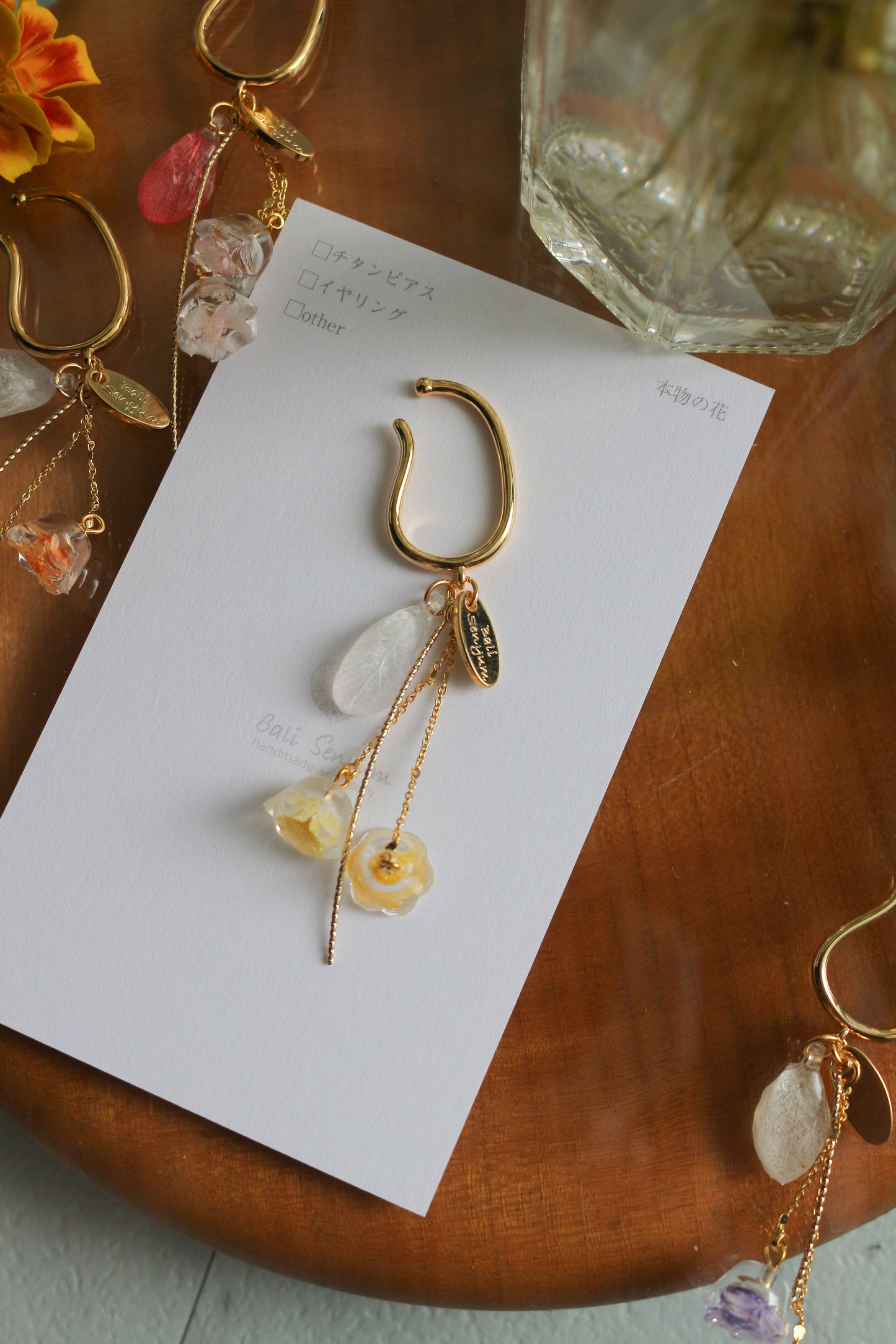 Floral Ear-cuff - 残暑の風