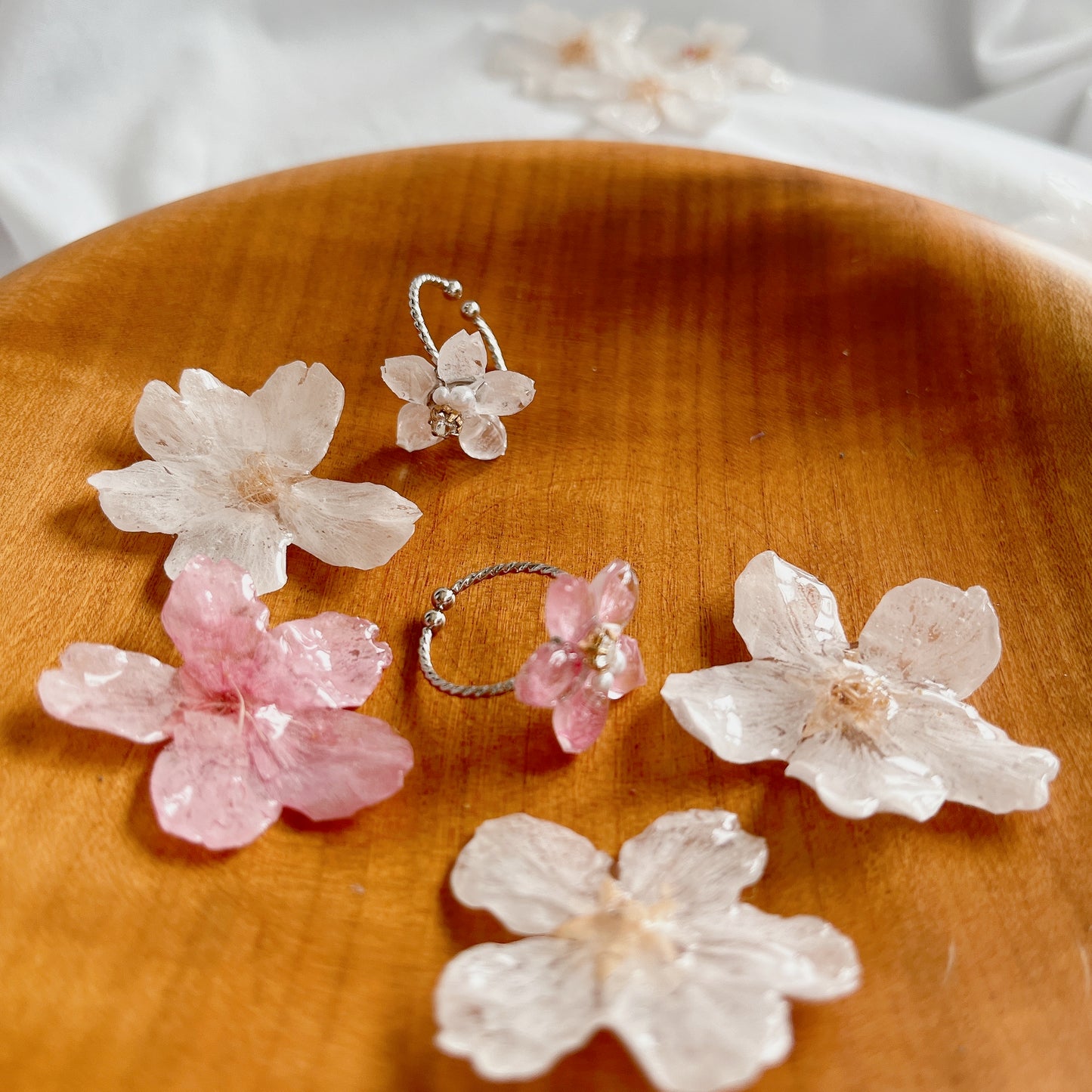 Someiyoshino Sakura Ring Silver Color #S034