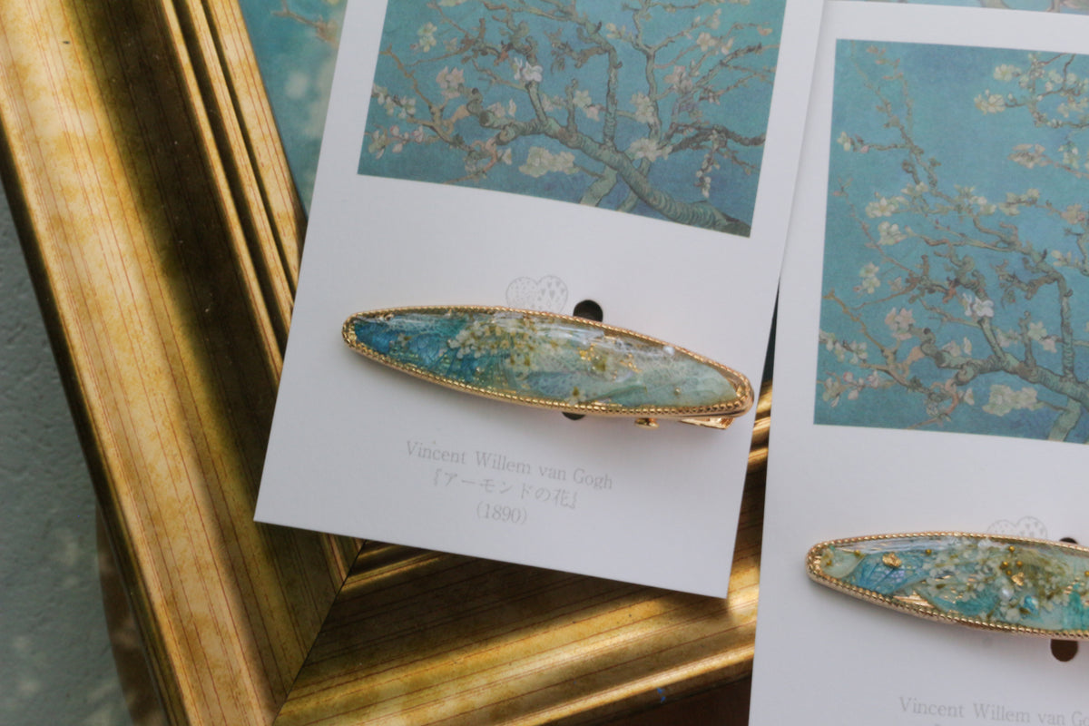 Gogh's Inspired Hair Clip No.2 - アーモンドの花