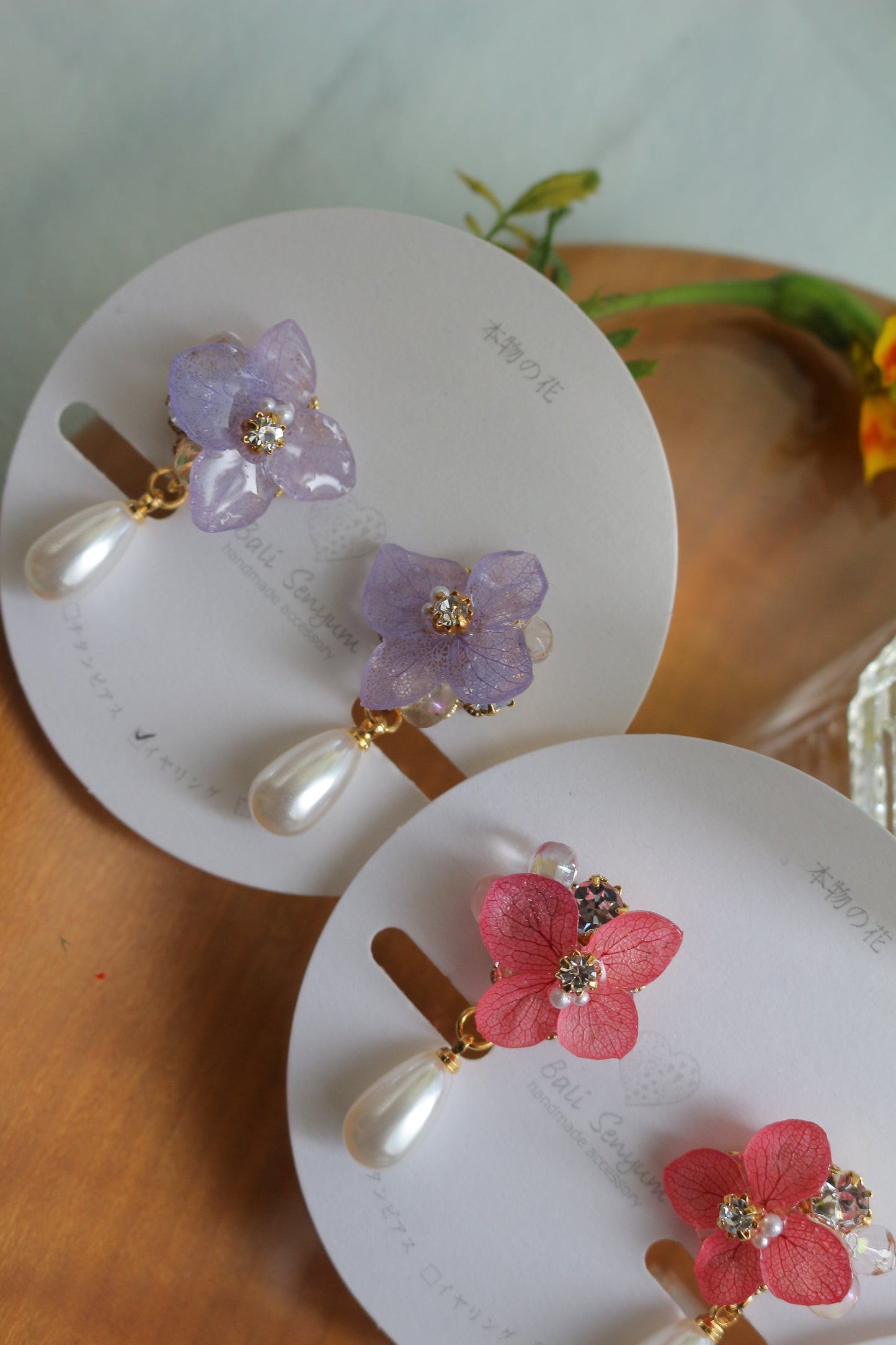 Hydrangea Elegant No.2 - Clip-on イヤリング