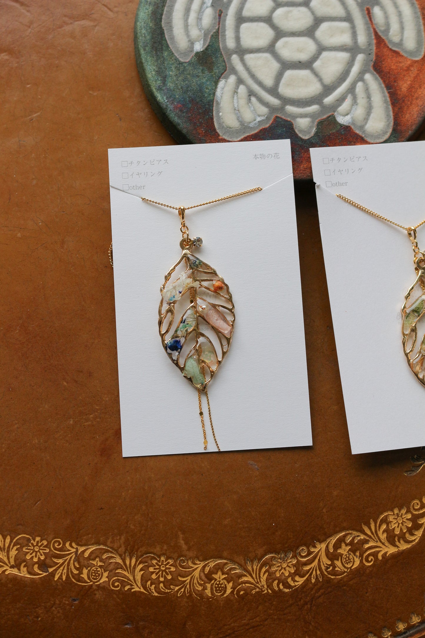 Leaf Necklace with chain 60cm  No.12