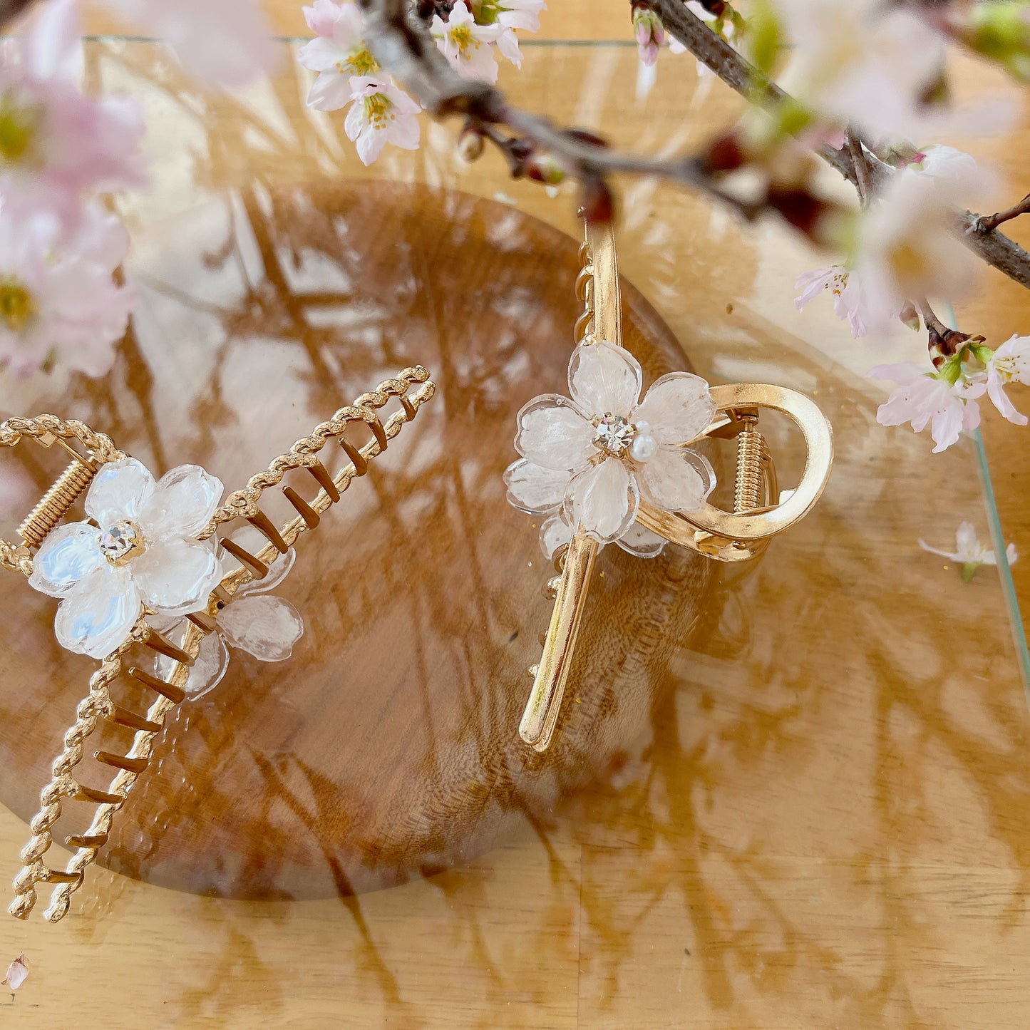 Someiyoshino Sakura Hair Clip - White Big