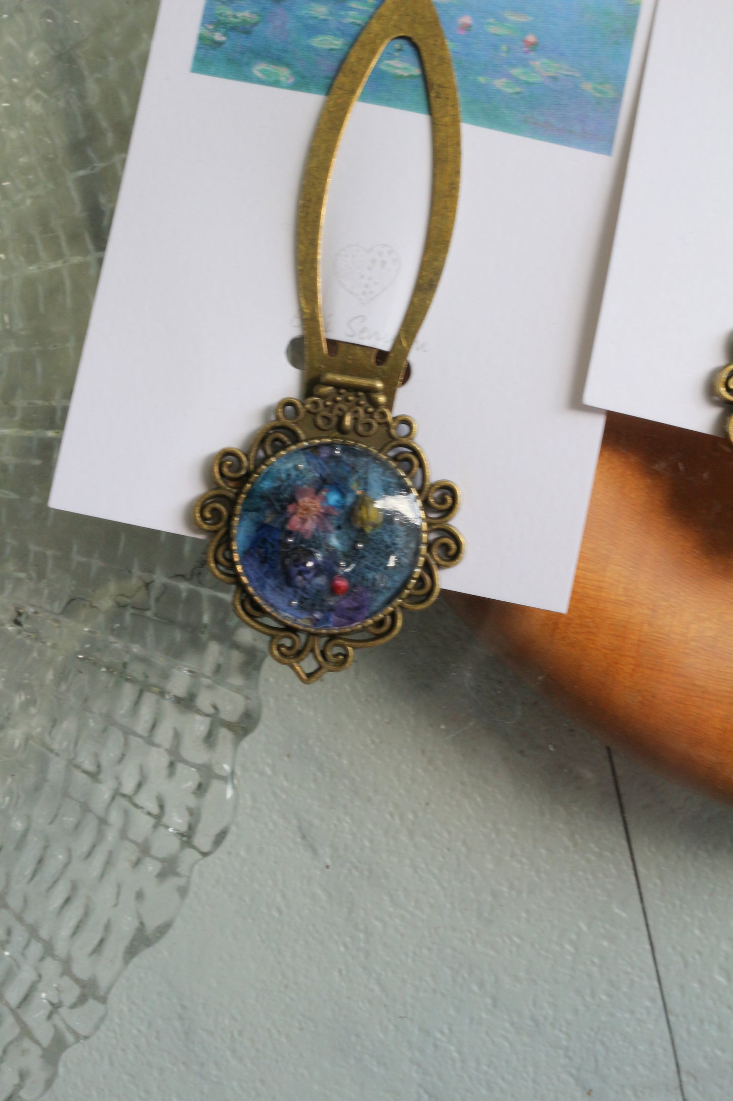 Monet Inspired Flower Book Mark No.1 睡蓮