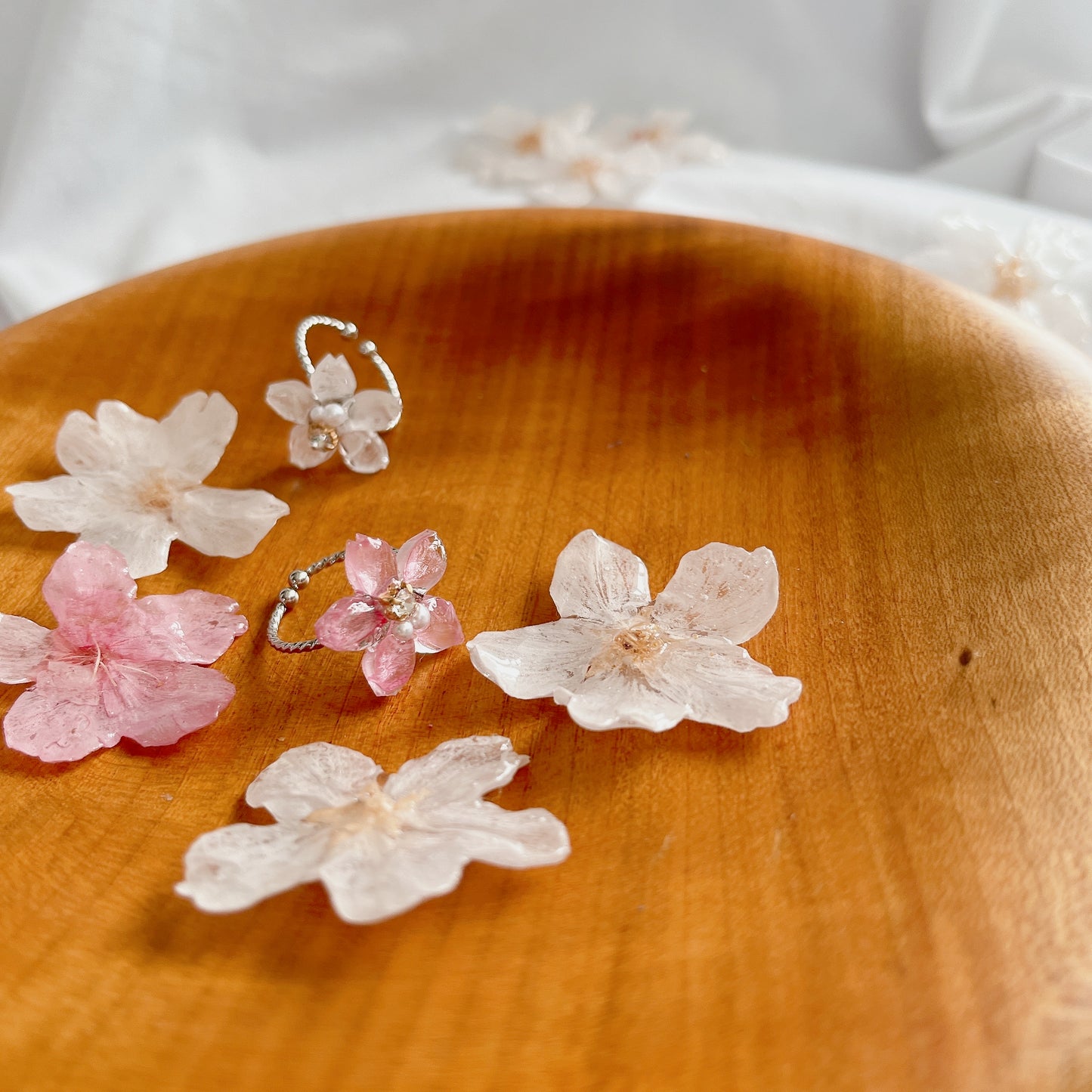 Someiyoshino Sakura Ring Silver Color #S034