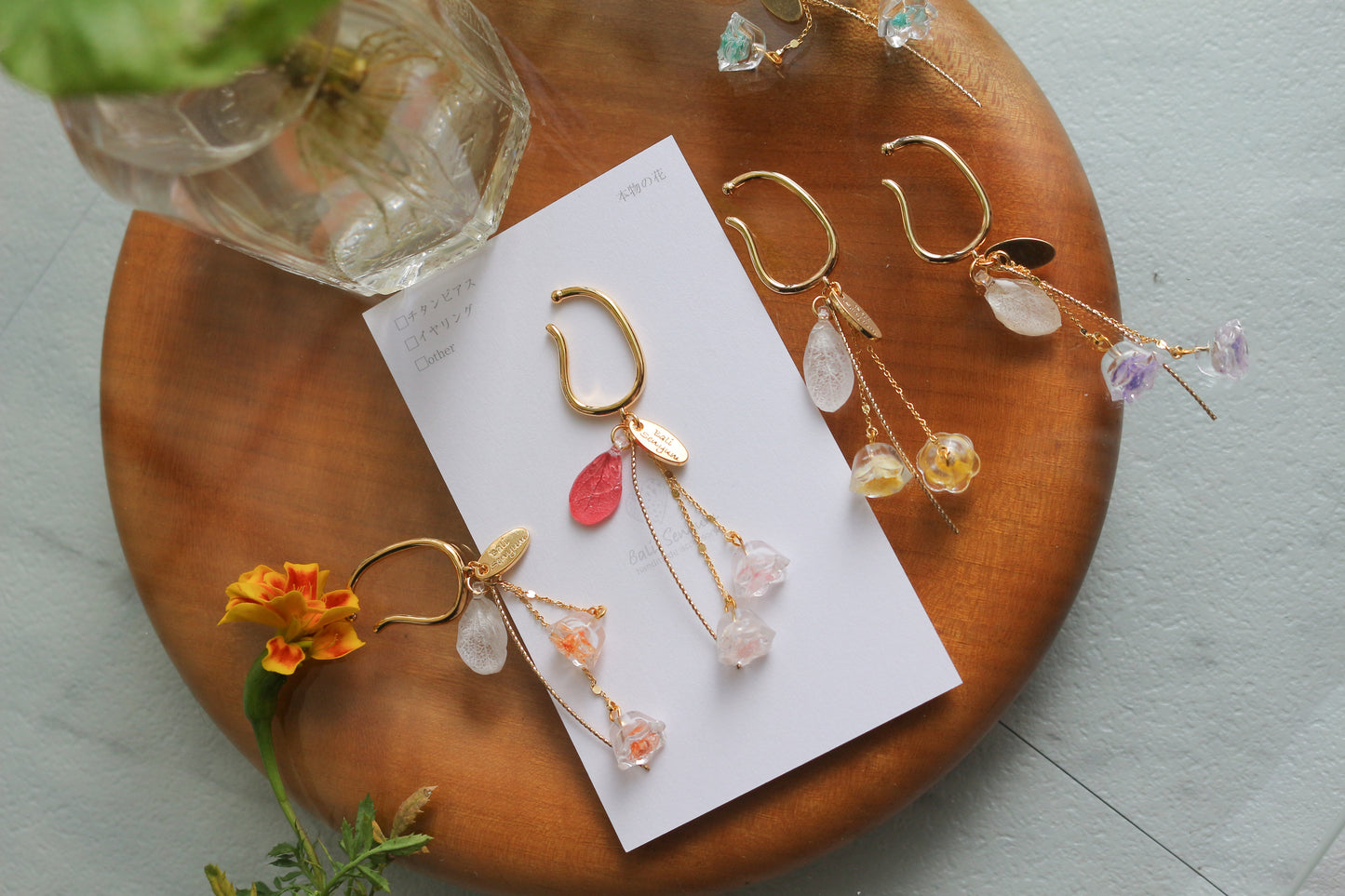 Floral Ear-cuff - 残暑の風