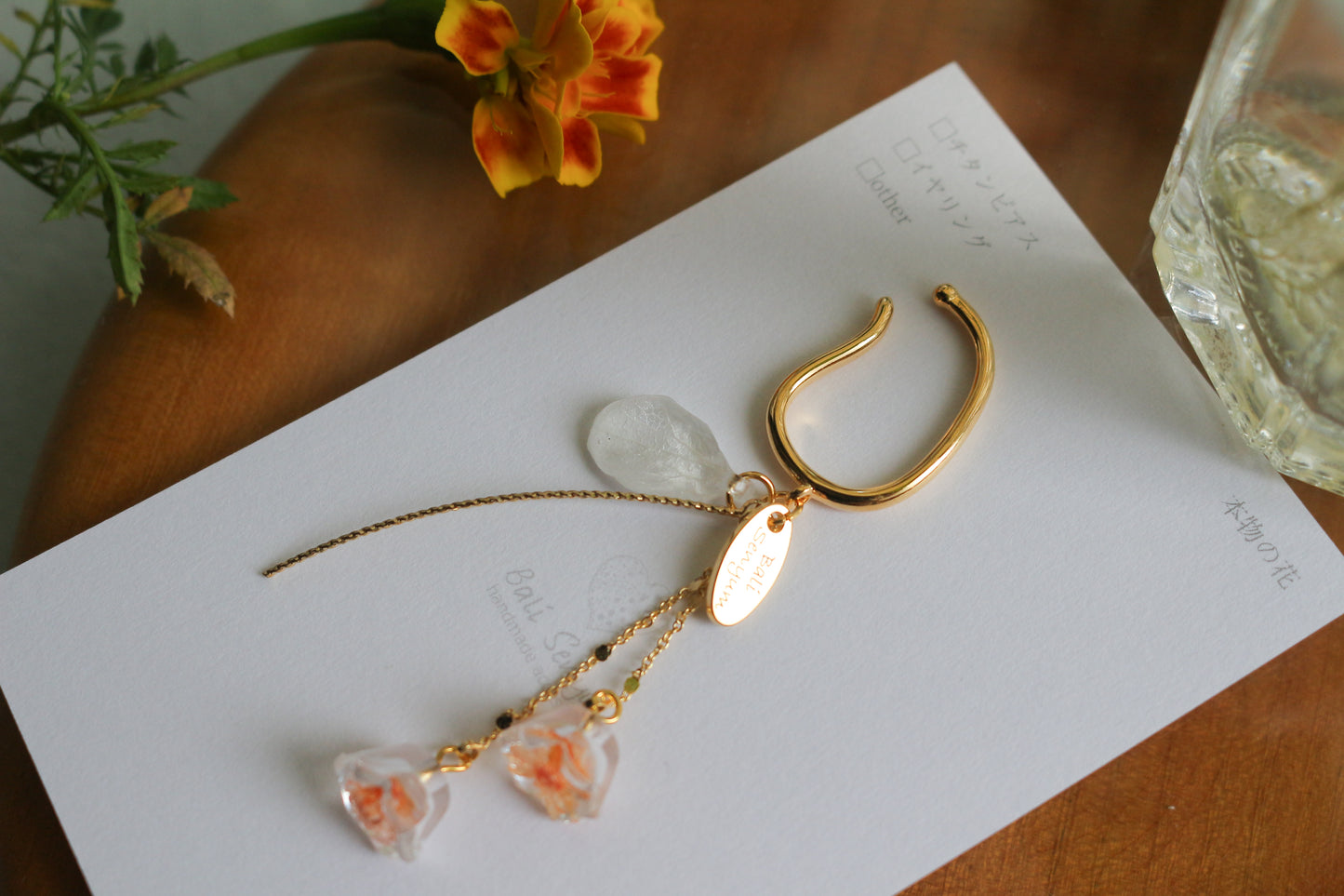 Floral Ear-cuff - 残暑の風