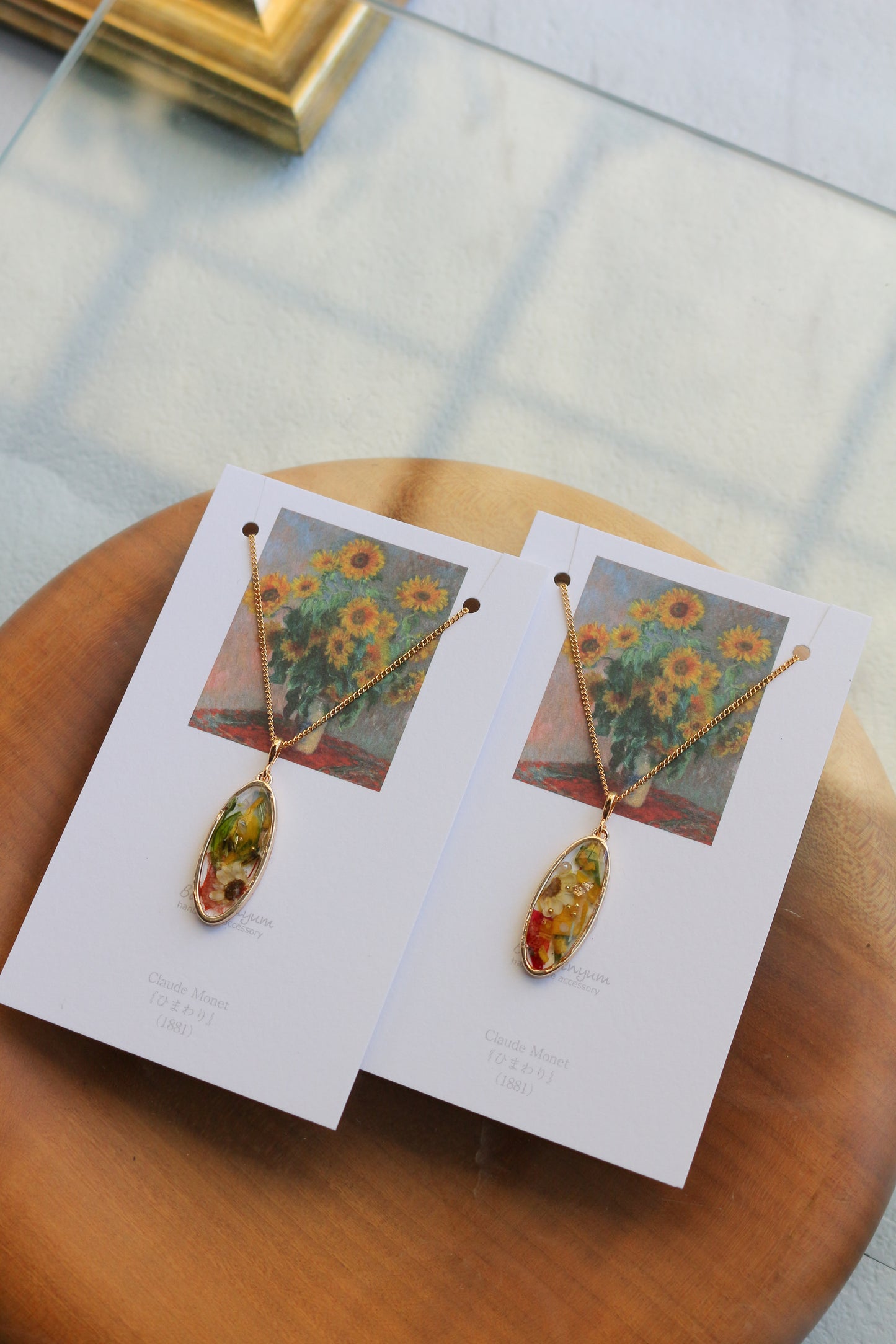Claude Monet's Sunflowers Inspired Necklace - ひまわり