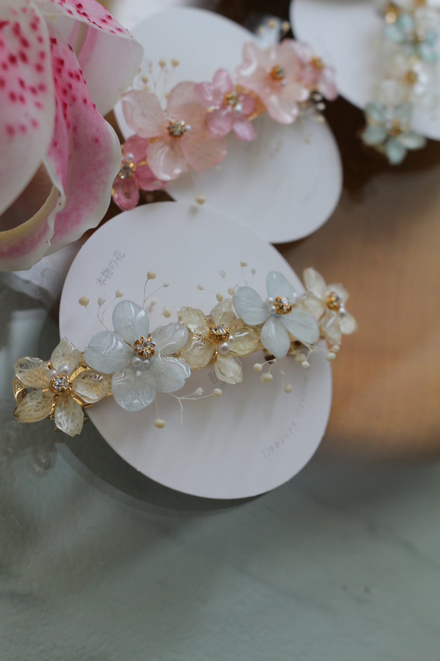 Hydrangea Hair Barrette No.36