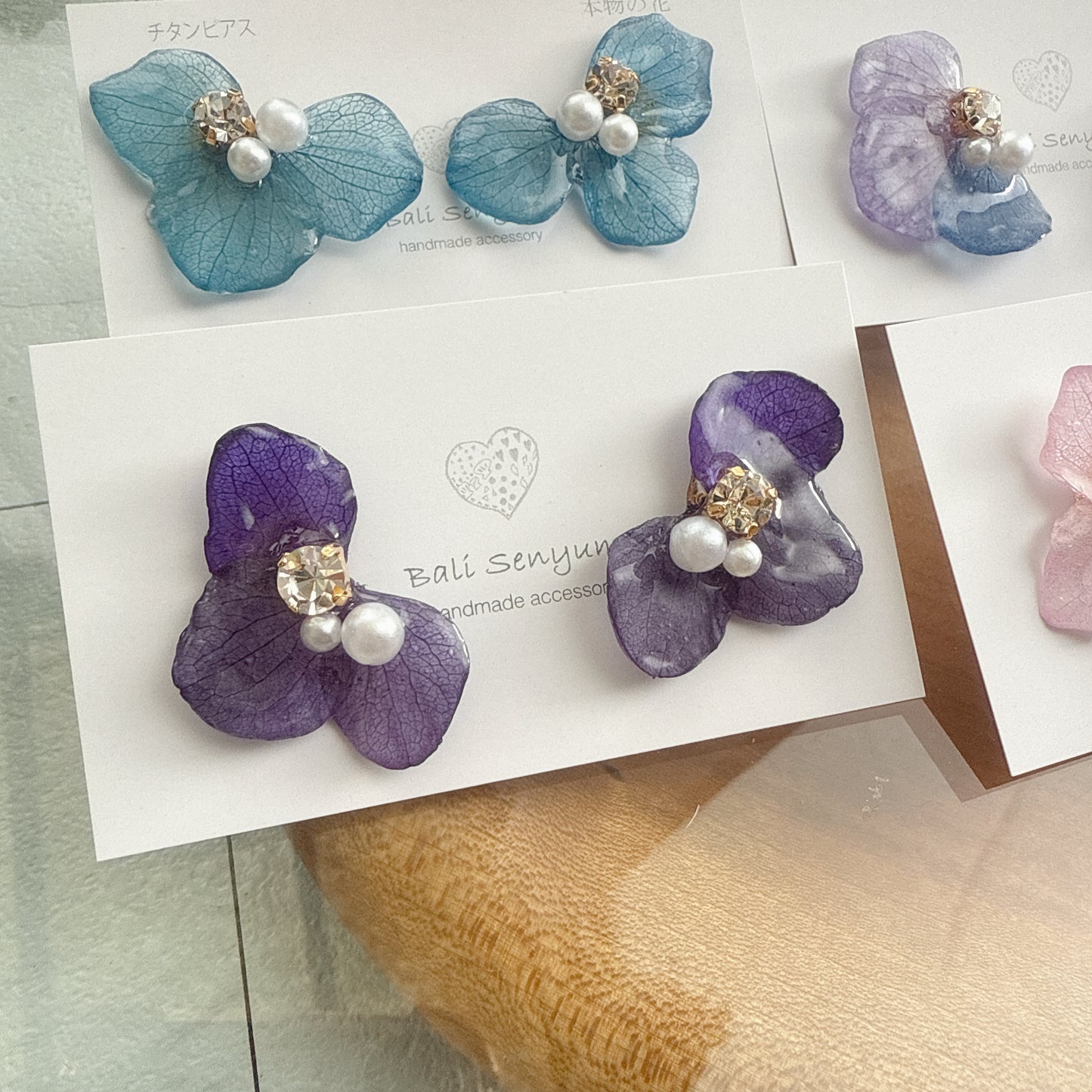 Hydrangea Wing No.113- Titanium Pierce(ピアス)