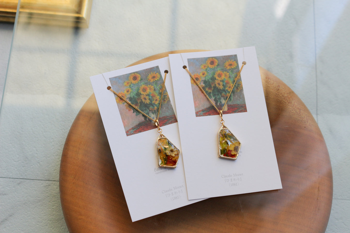 Claude Monet's Sunflowers Inspired Necklace - ひまわり