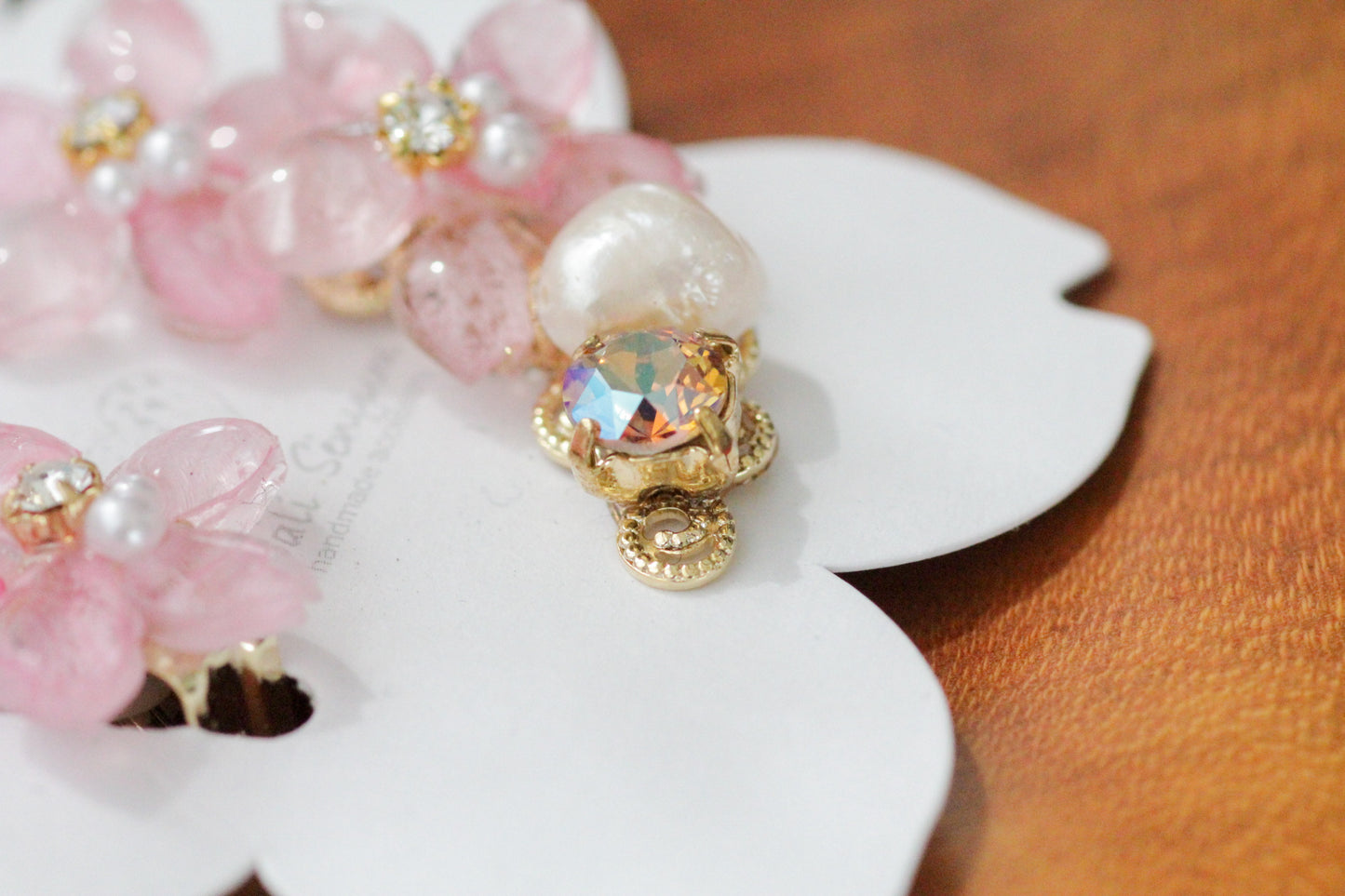 Someiyoshino Double Sakura Earring and Ear Cuff #S028
