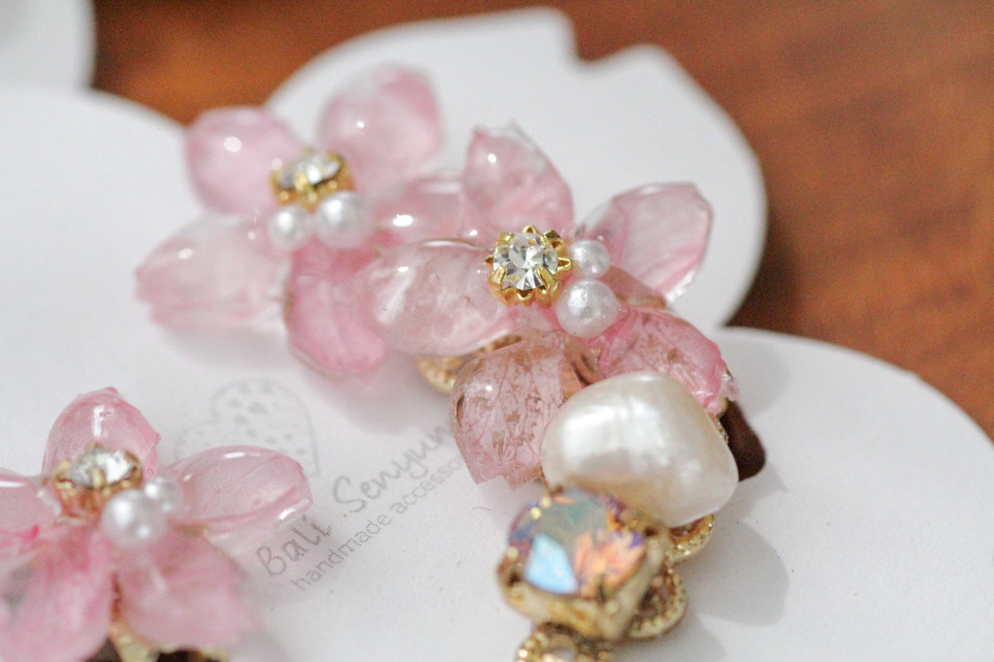 Someiyoshino Double Sakura Earring and Ear Cuff #S028