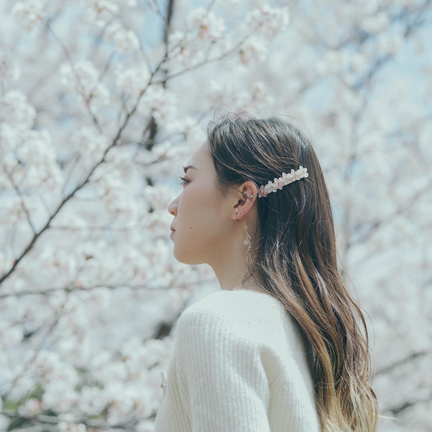 Six Someiyoshino Sakura Hair Barrette #S038