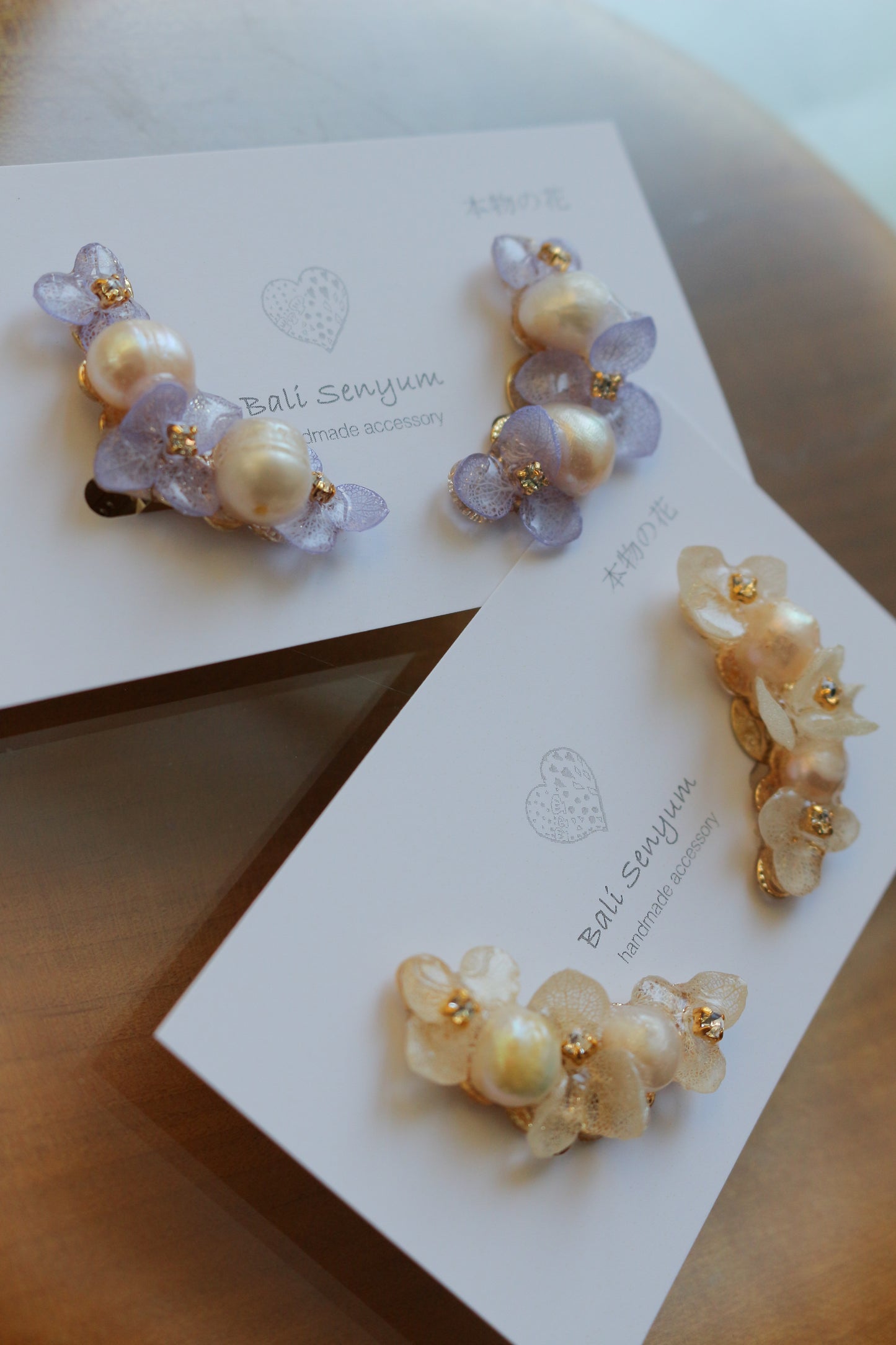 Hanayome Earrings with Pearl - 8 colors