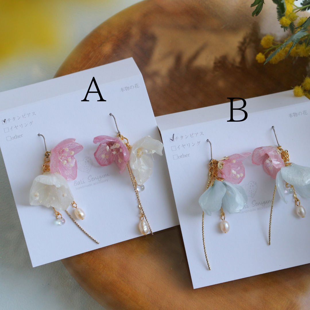 ”SUZUYOME2" Original Flower Earrings - No.6
