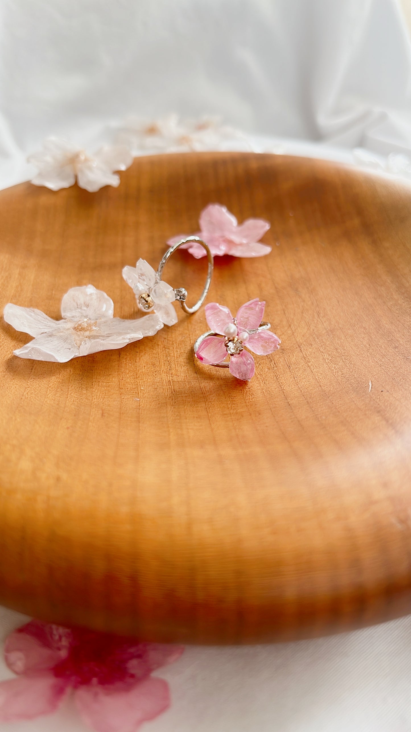 Someiyoshino Sakura Ring Silver Color #S034