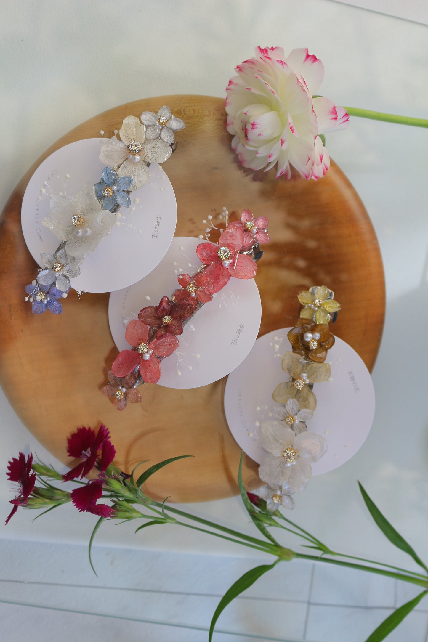 Hydrangea Hair Barrette No.12